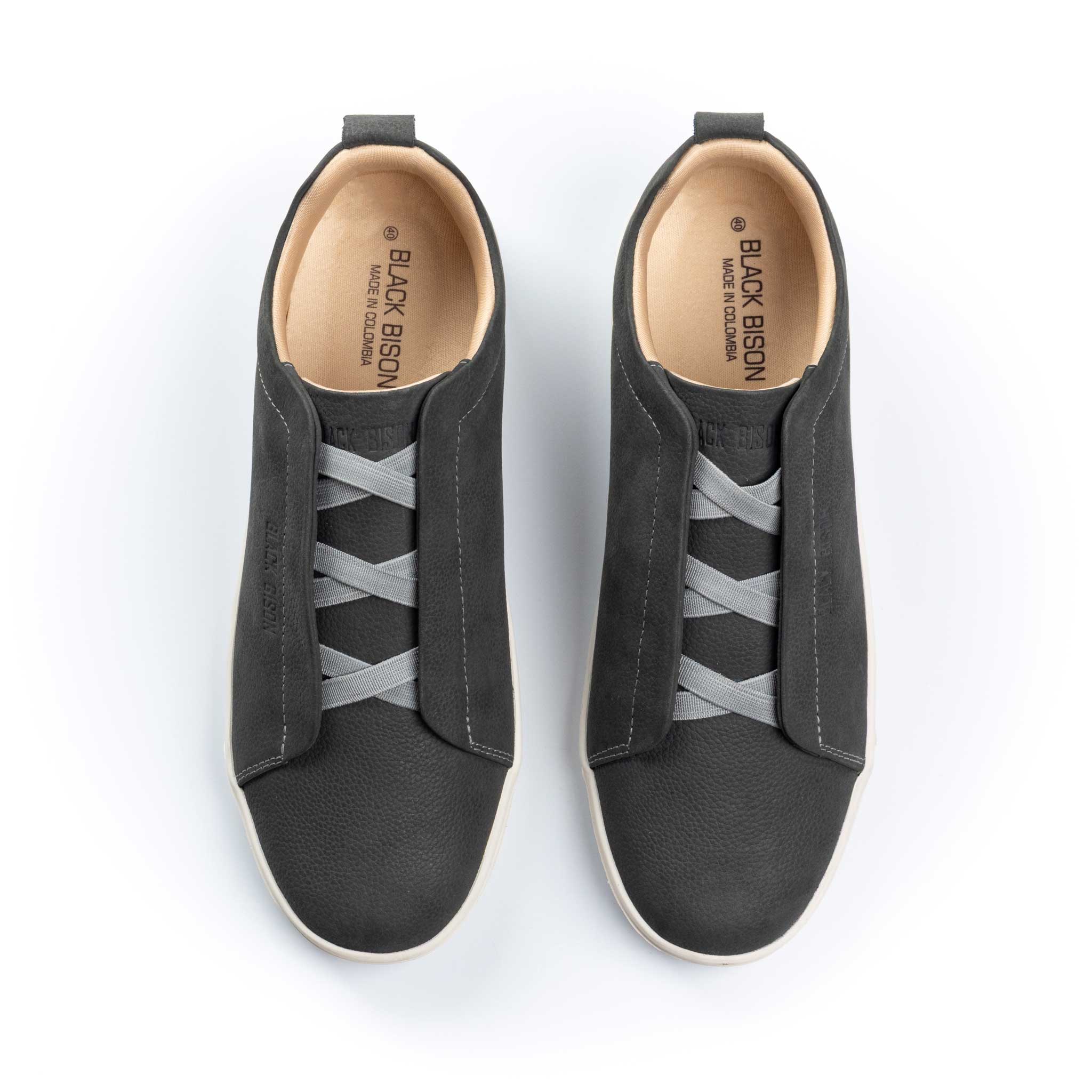 Cuero Nobuck Gris Asfalto