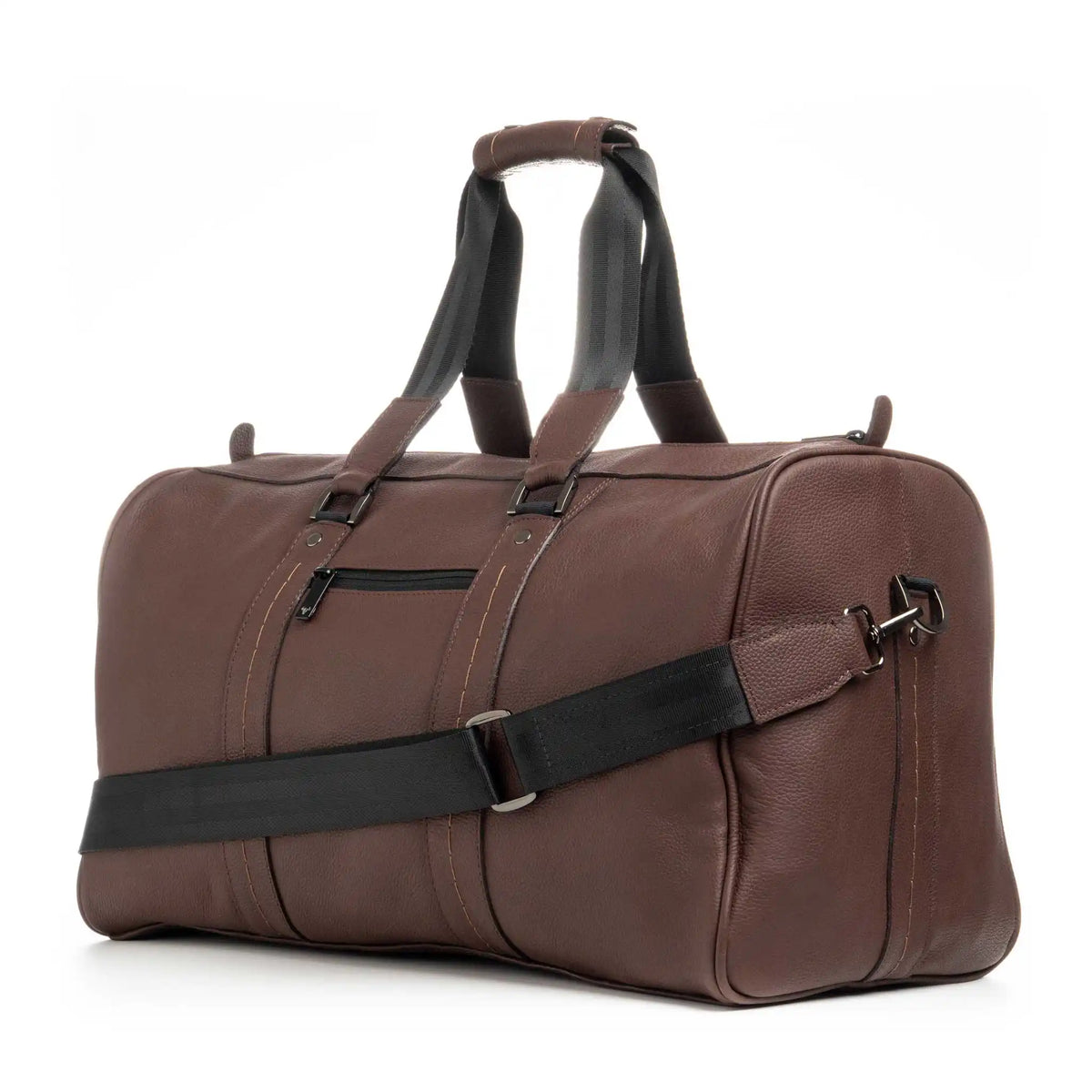 Bolso de Viaje Atlas Coñac en Cuero para Hombre vista posterior
