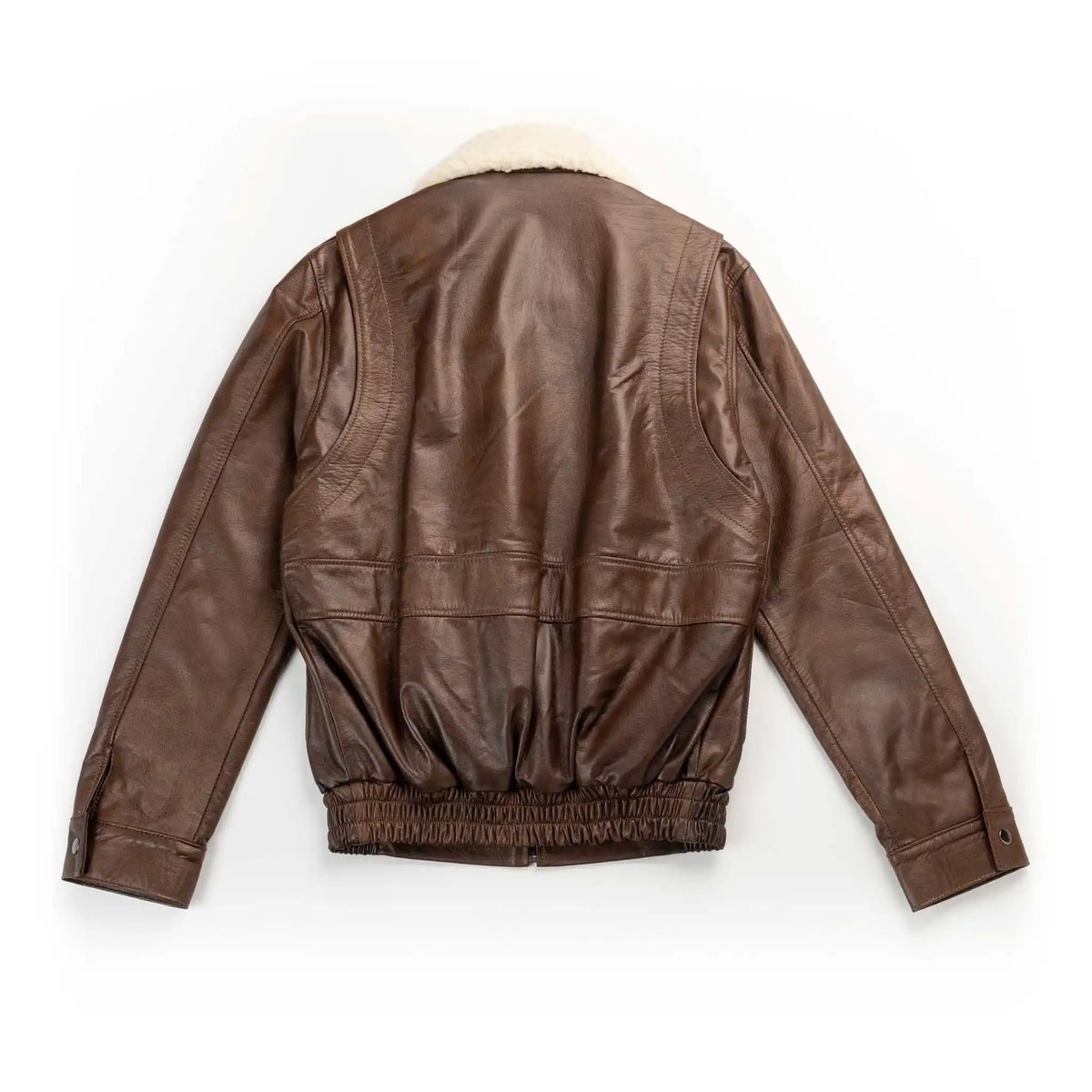 Chaqueta Harrison Aviador Miel de Cuero para Hombre - BLACK BISON