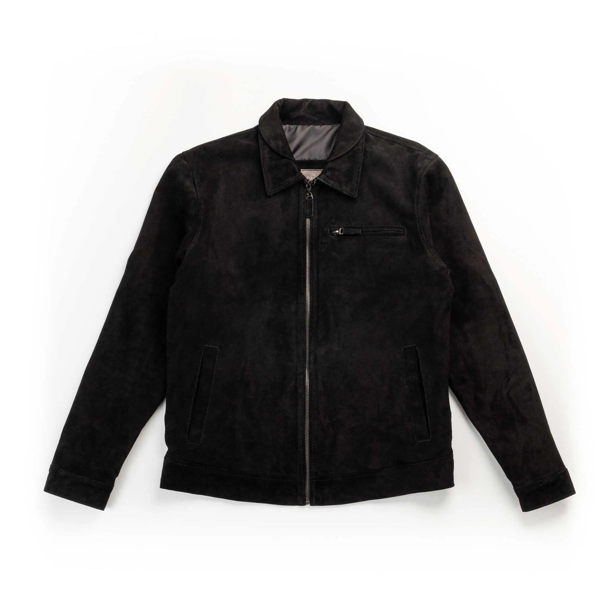 Chaqueta Gatsby Negra de Cuero para Hombre - BLACK BISON