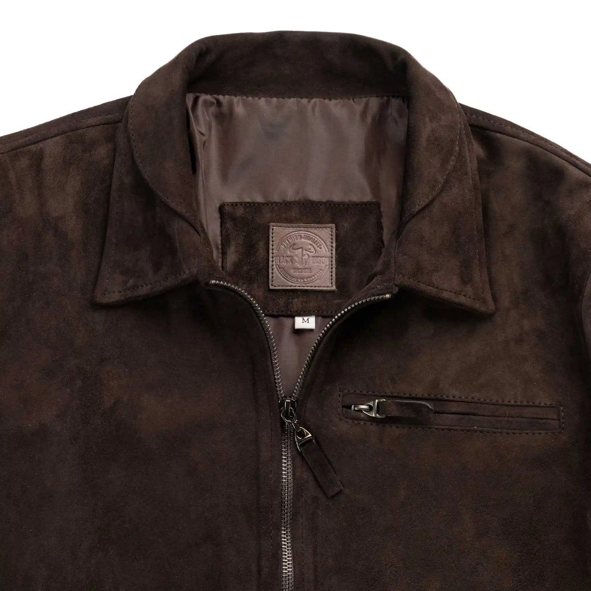 Chaqueta Gatsby Café de Cuero para Hombre - BLACK BISON