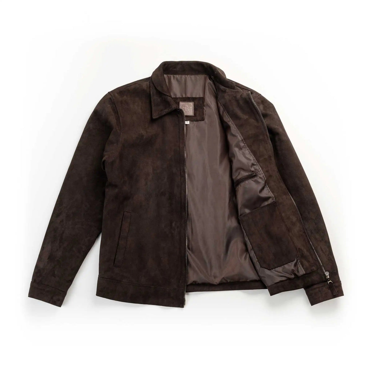 Chaqueta Gatsby Café de Cuero para Hombre - BLACK BISON