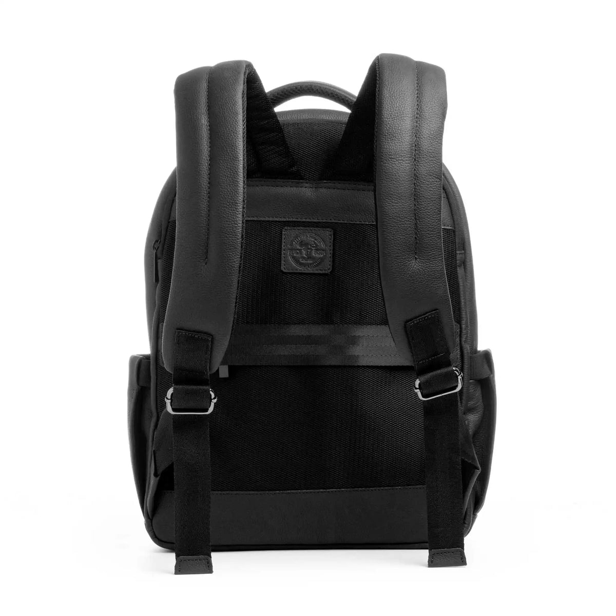 Morral Enzo Negro de Cuero para Hombre vista posterior