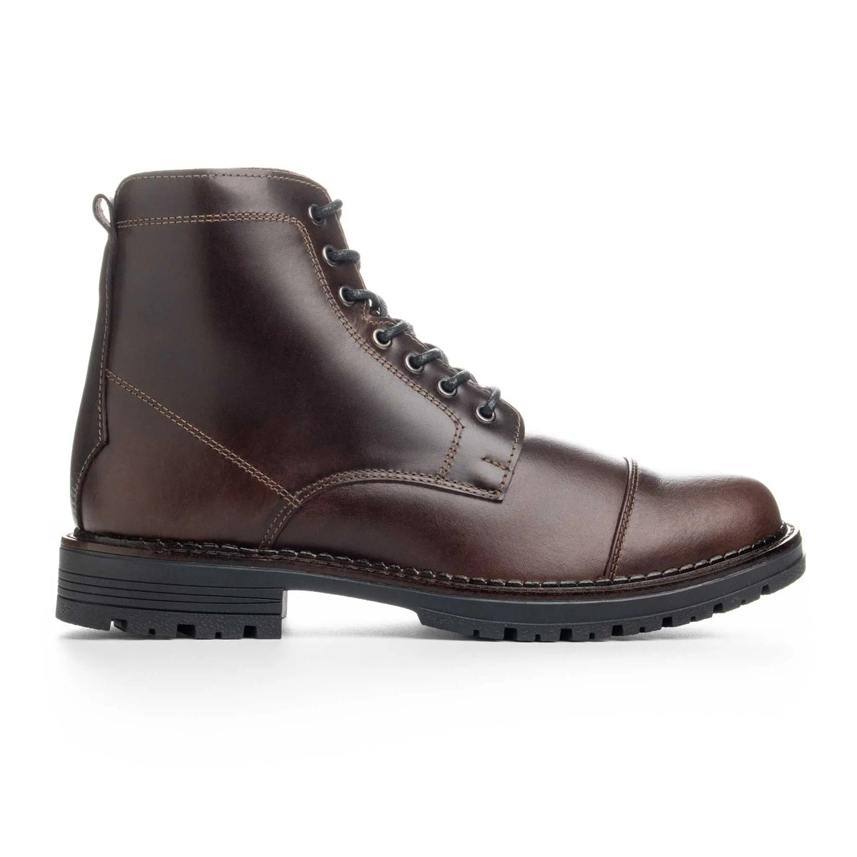 Bota Preston Café de Cuero para Hombre - BLACK BISON
