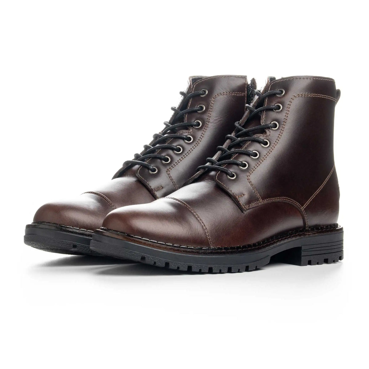 Bota Preston Café de Cuero para Hombre - BLACK BISON