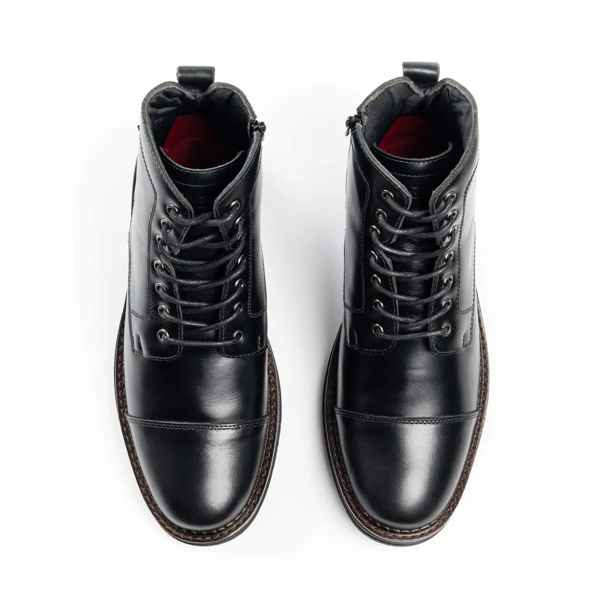 Bota Preston Negra de Cuero para Hombre - BLACK BISON
