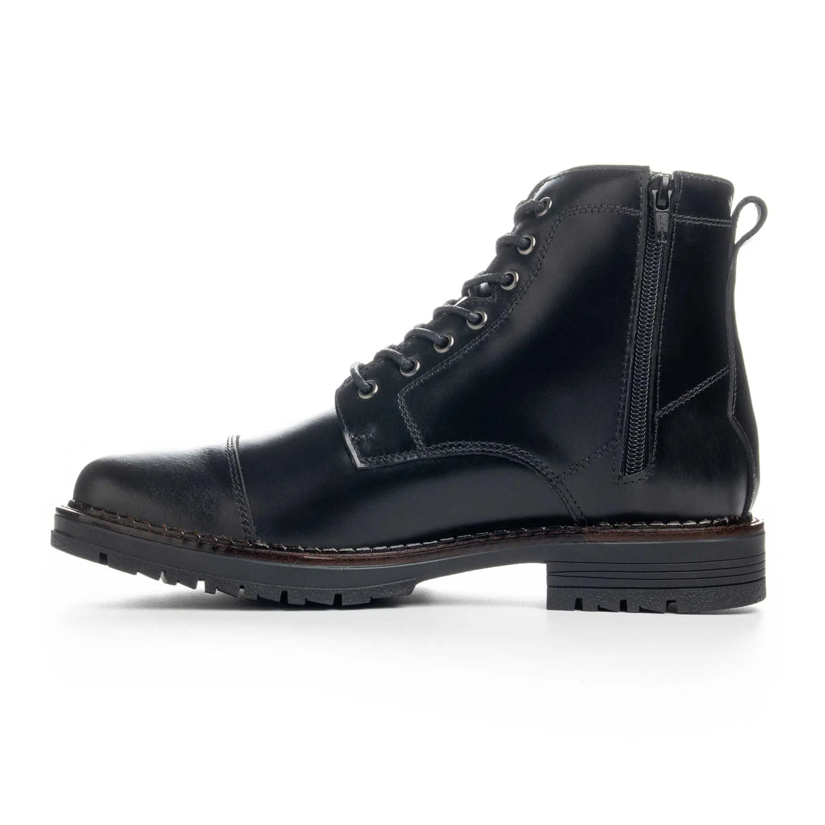 Bota Preston Negra de Cuero para Hombre - BLACK BISON