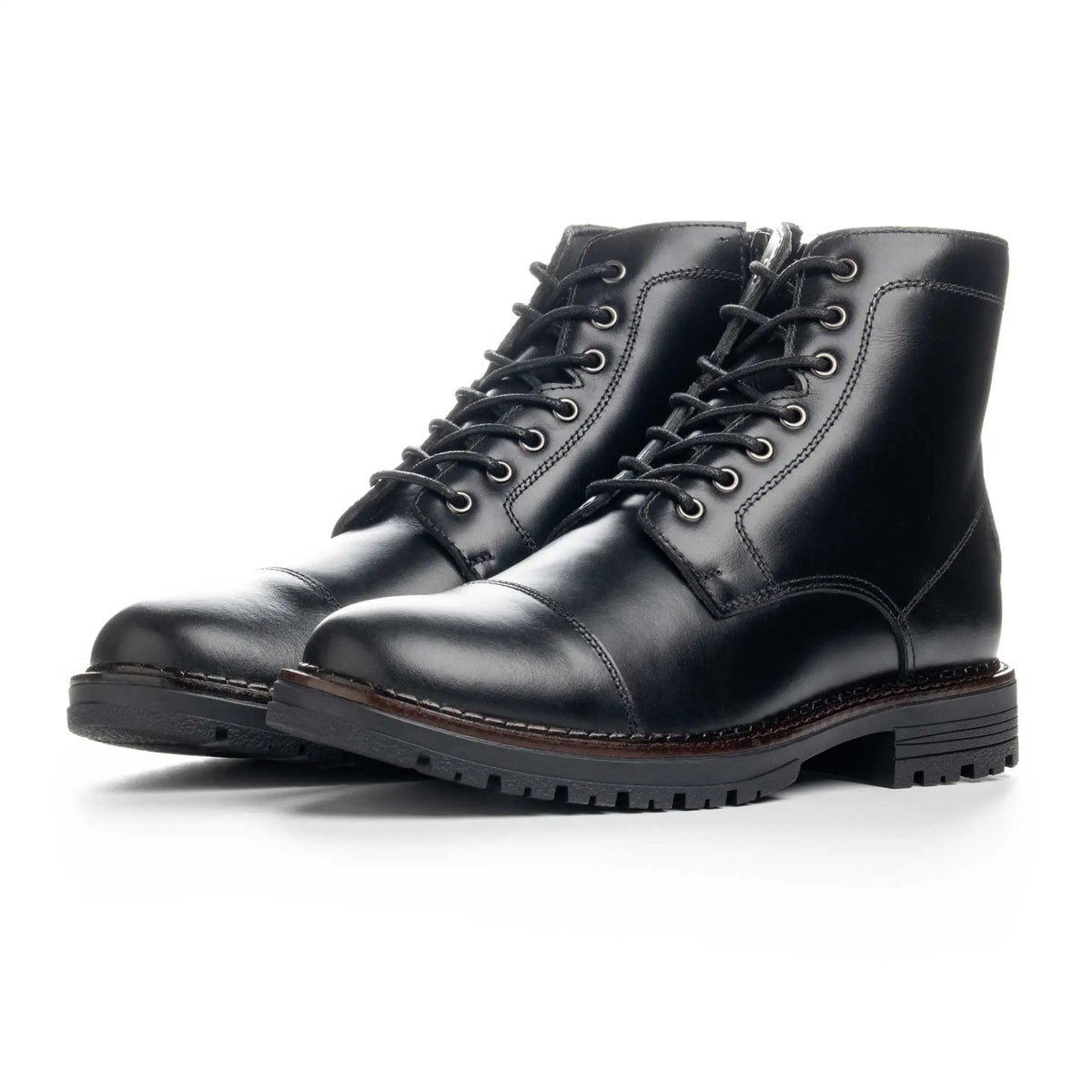 Bota Preston Negra de Cuero para Hombre - BLACK BISON