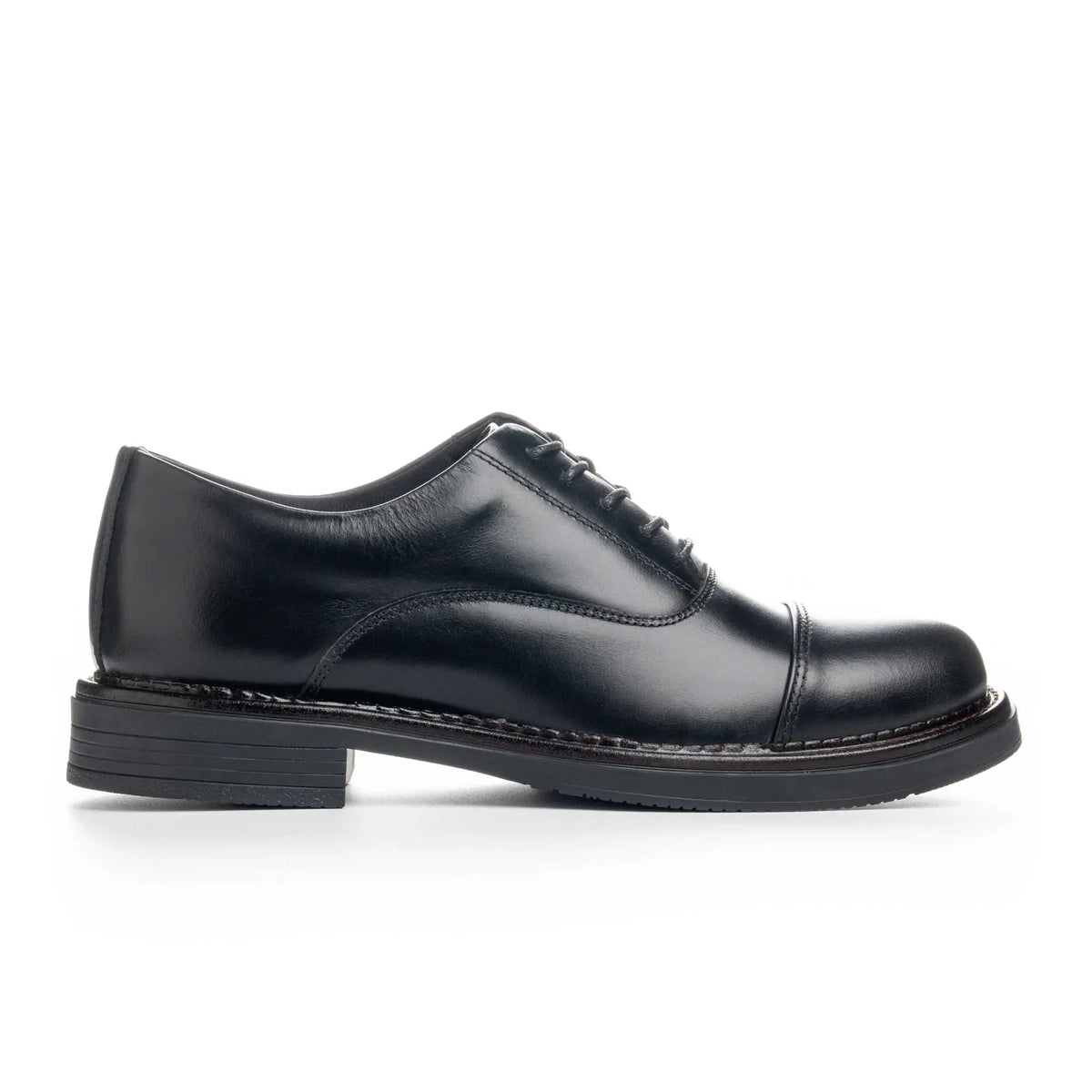 Zapato Velmont Negro de Cuero para Hombre - BLACK BISON