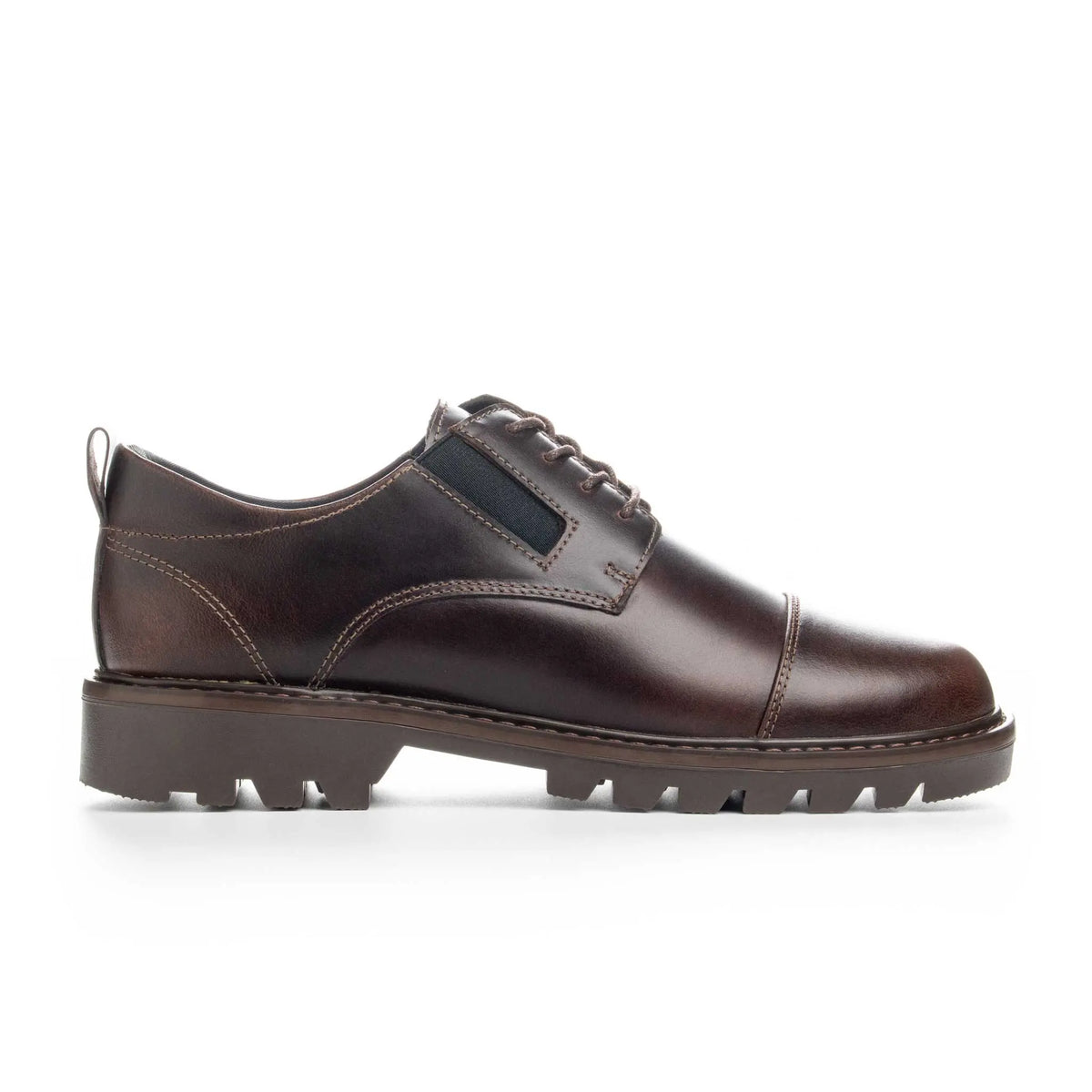 Zapato Monroe Café de Cuero para Hombre - BLACK BISON