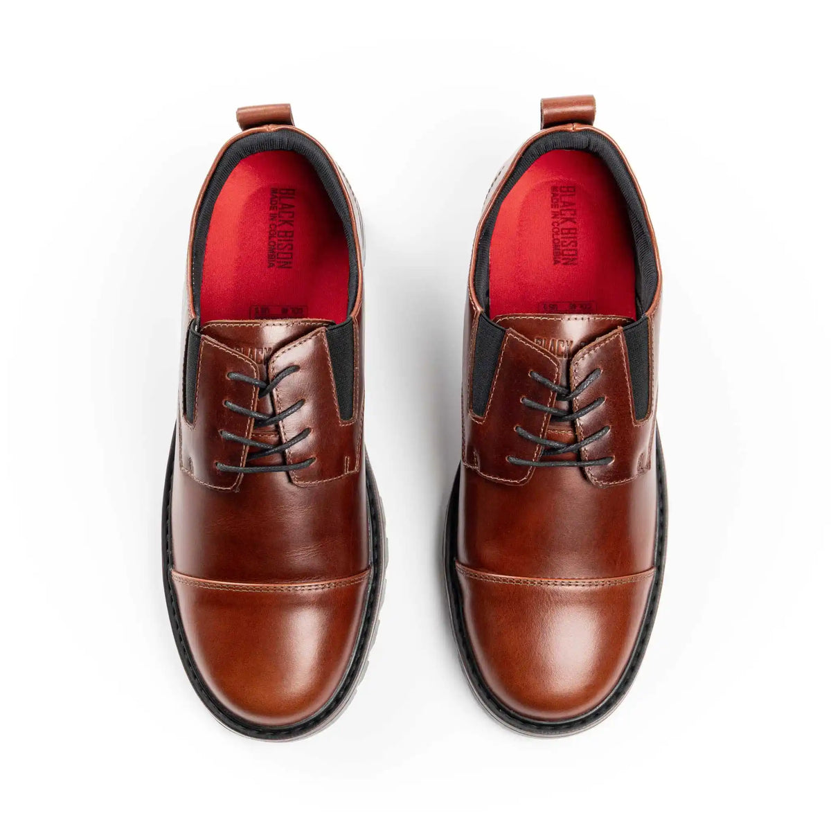 Zapato Monroe Coñac de Cuero para Hombre - BLACK BISON