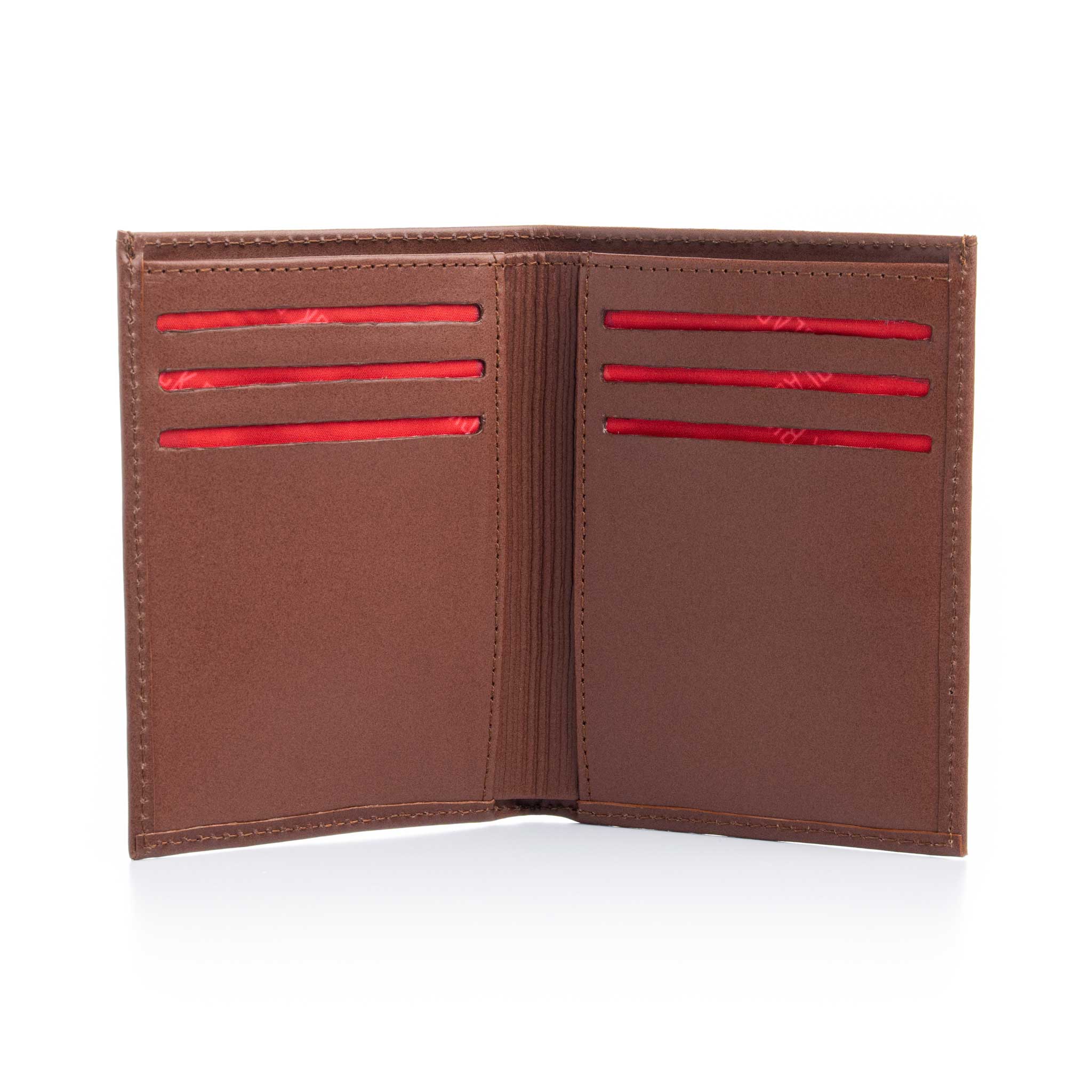 Billetera Vertical en Cuero miel para Hombre