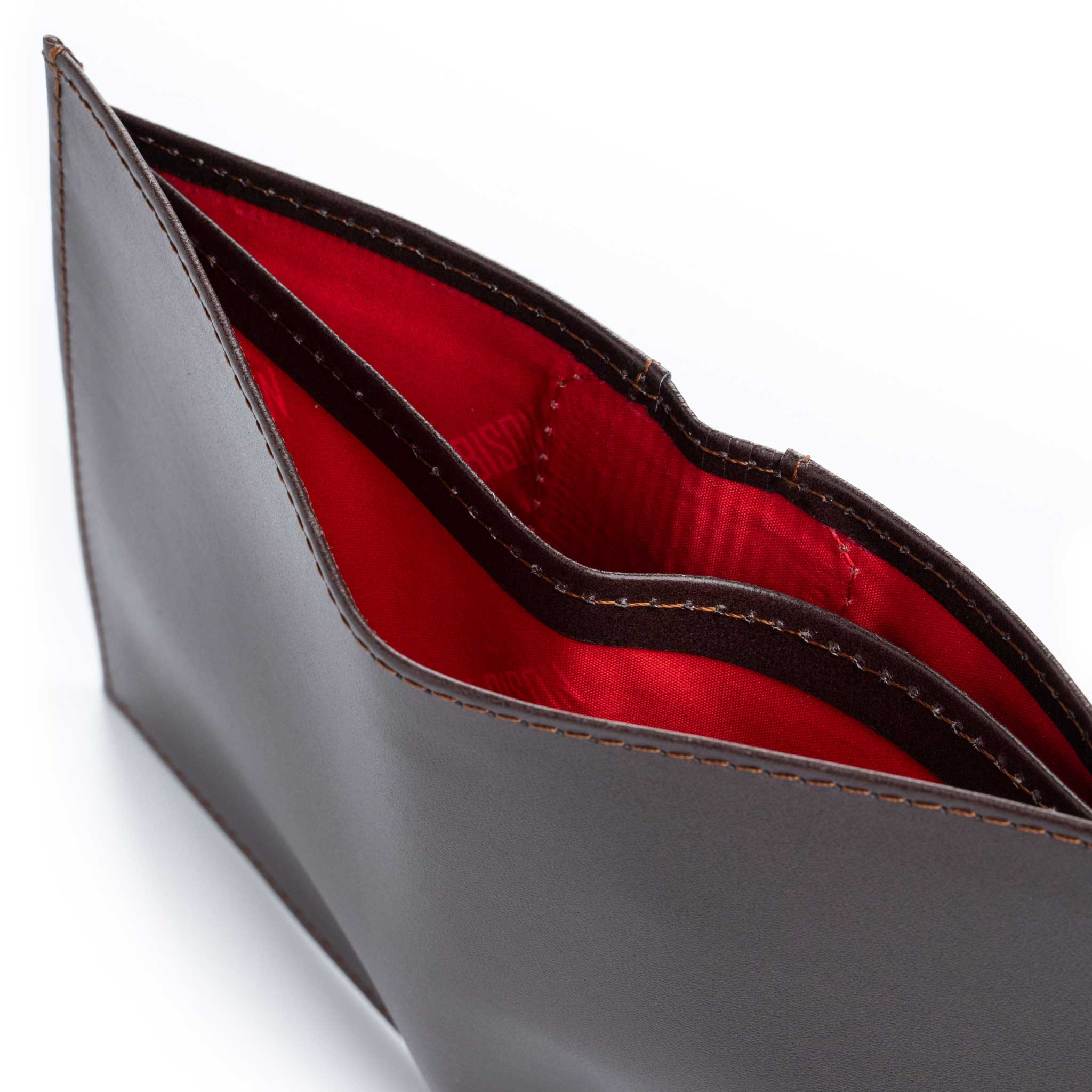 Billetera Vertical en Cuero café para Hombre