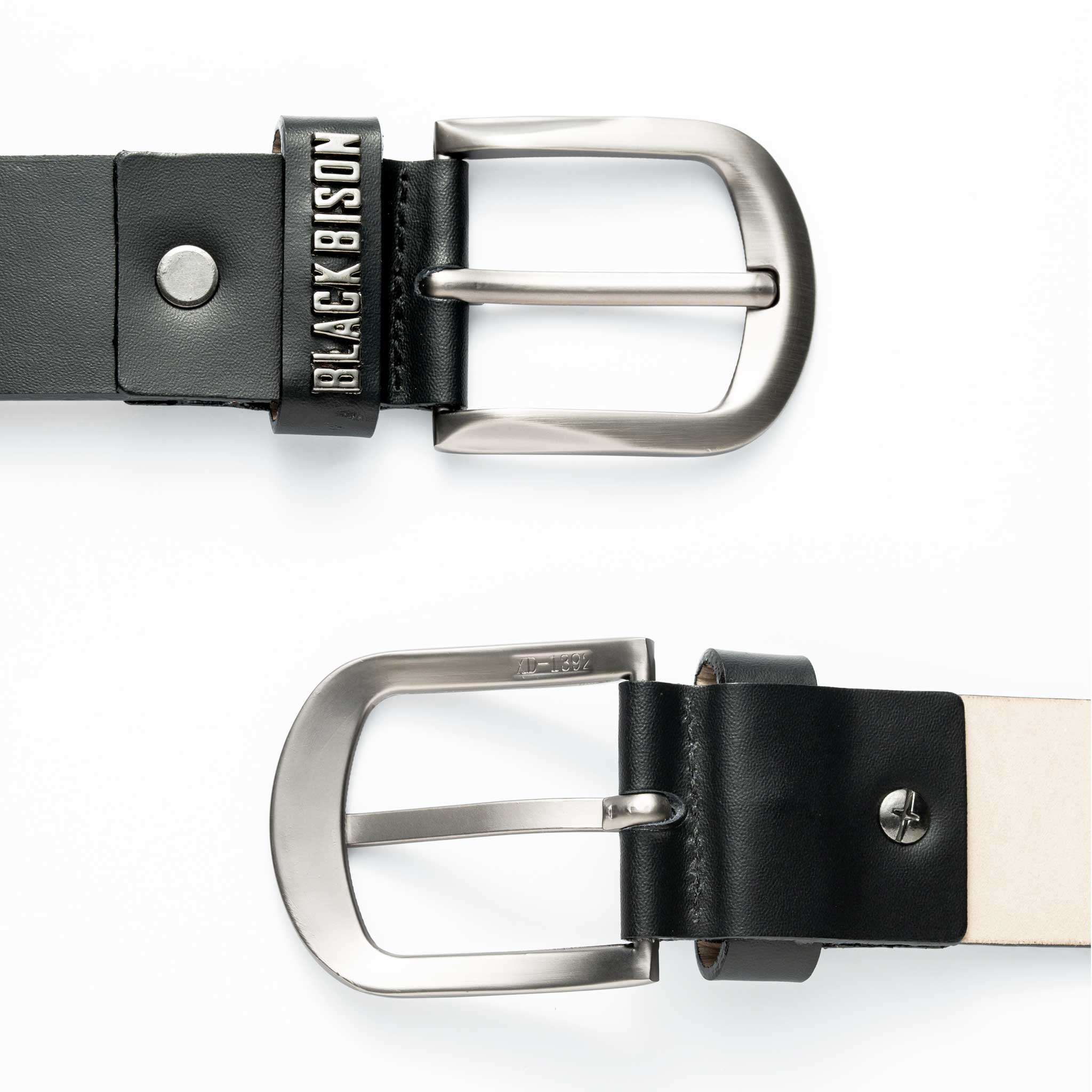 Cinturon Cuero Liso Negro - BLACK BISON