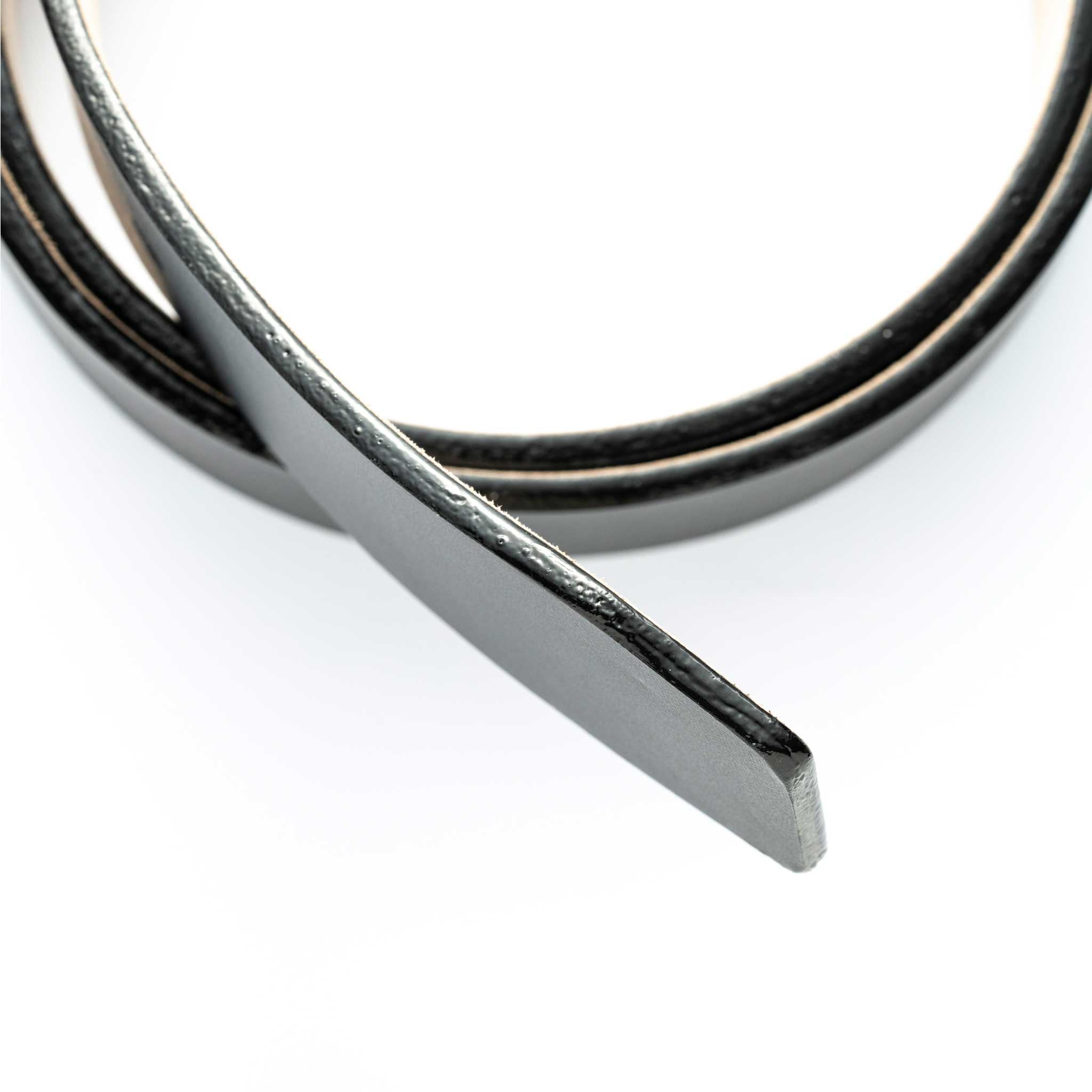 Cinturon Cuero Liso Negro - BLACK BISON