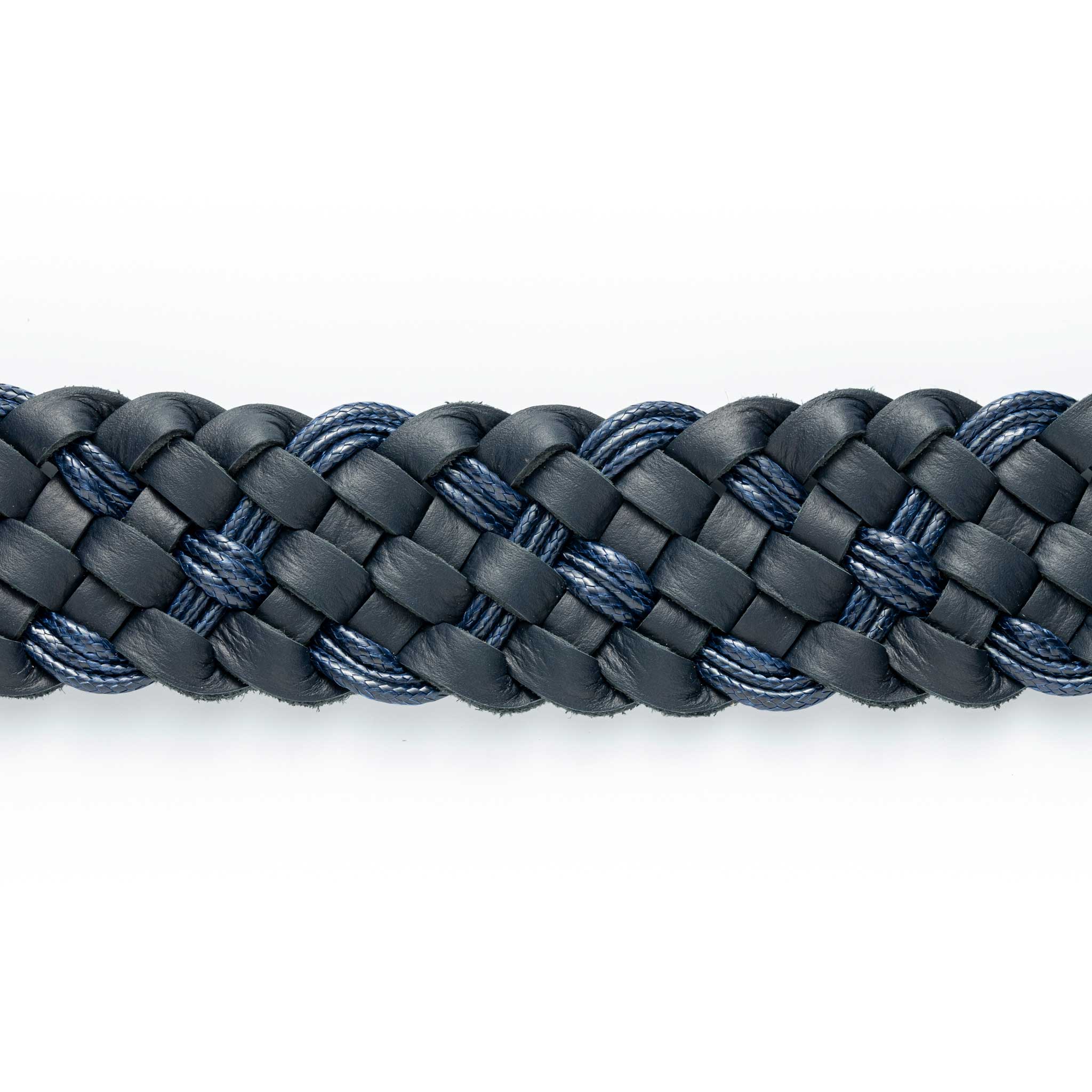 Cinturon Cuero Tejido Azul - BLACK BISON