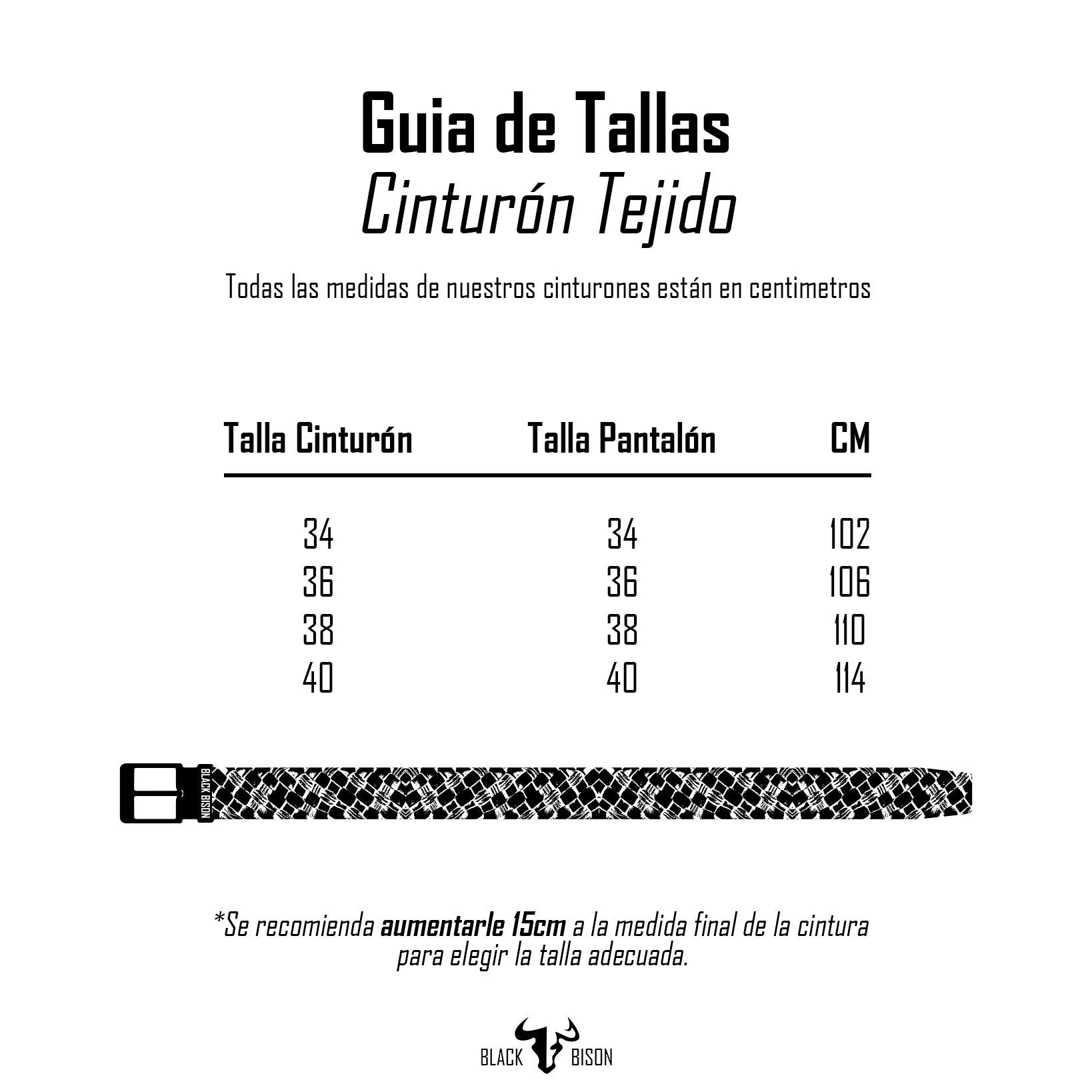 Cinturon Cuero Tejido Cafe - BLACK BISON