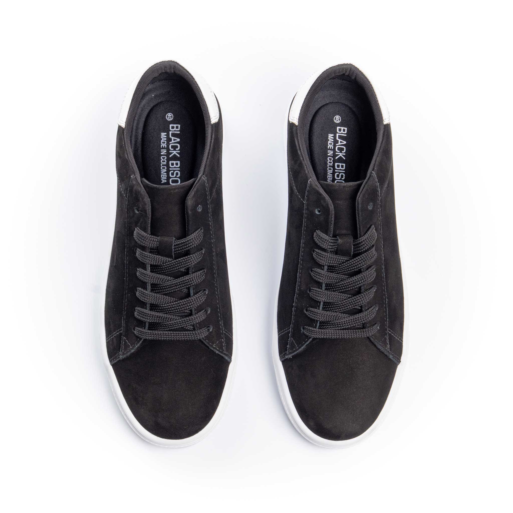 Nobuck Negro - Blanco 1786 - BLACK BISON