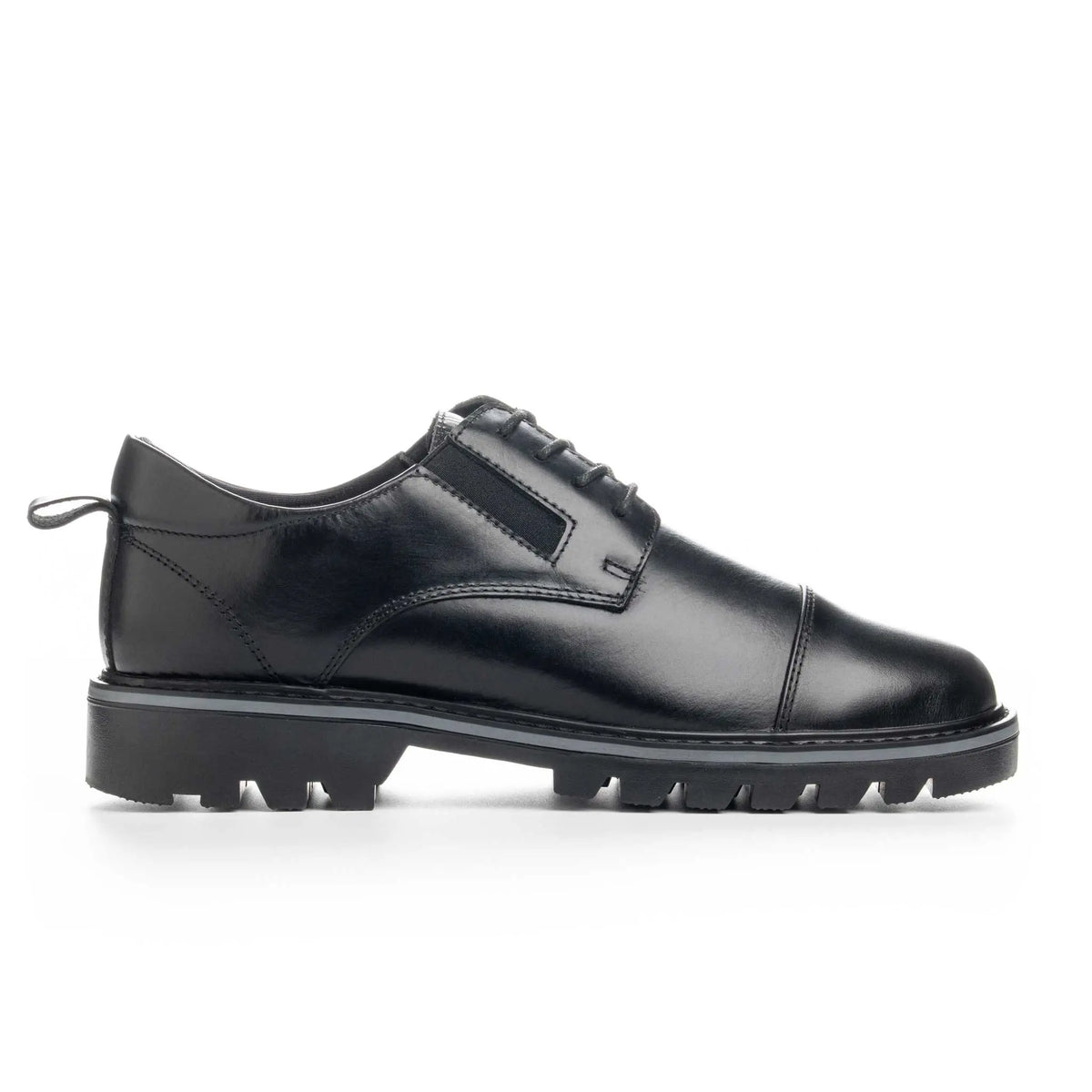 Zapato Monroe Negro de Cuero para Hombre - BLACK BISON