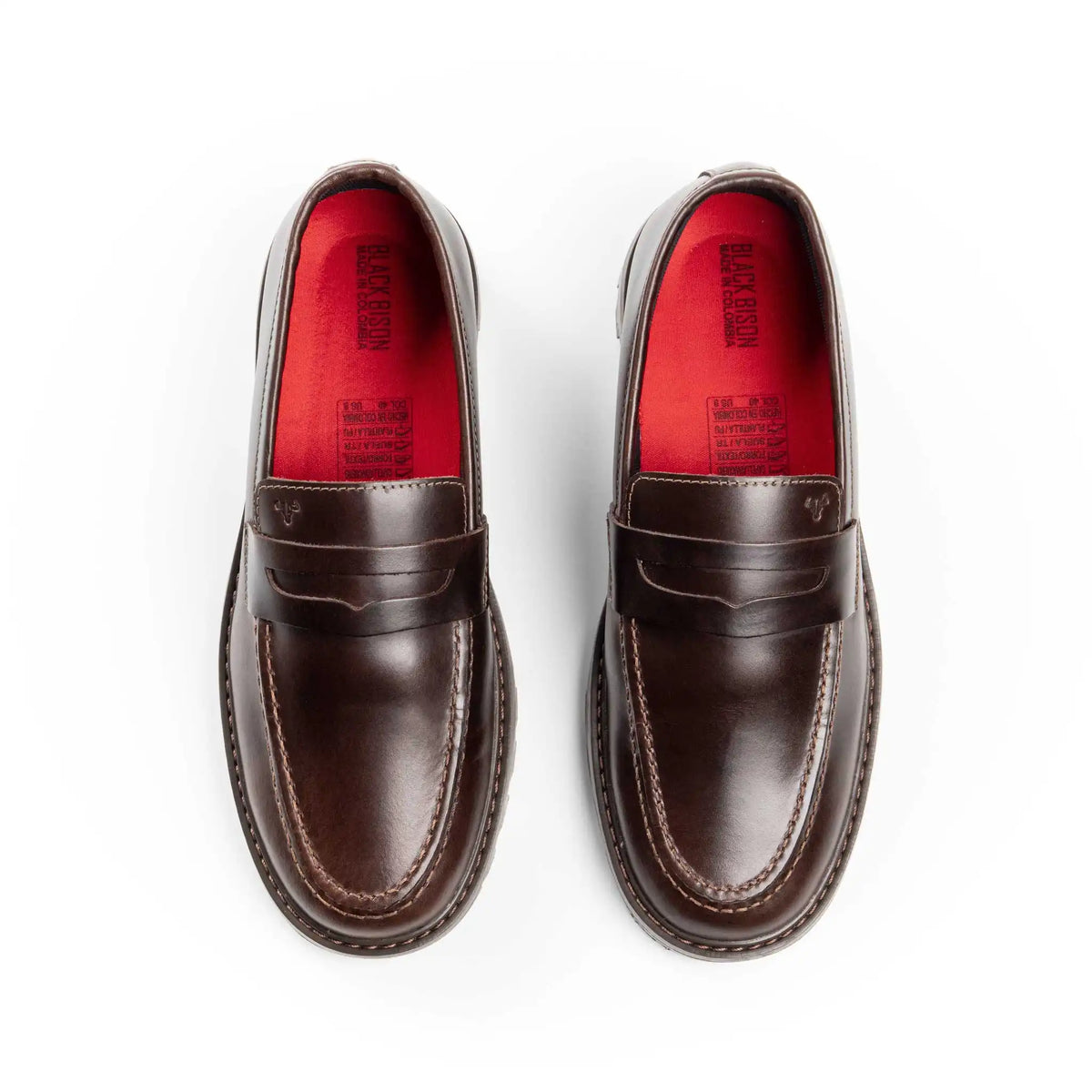 Mocasín Jasper Café de Cuero para Hombre - BLACK BISON