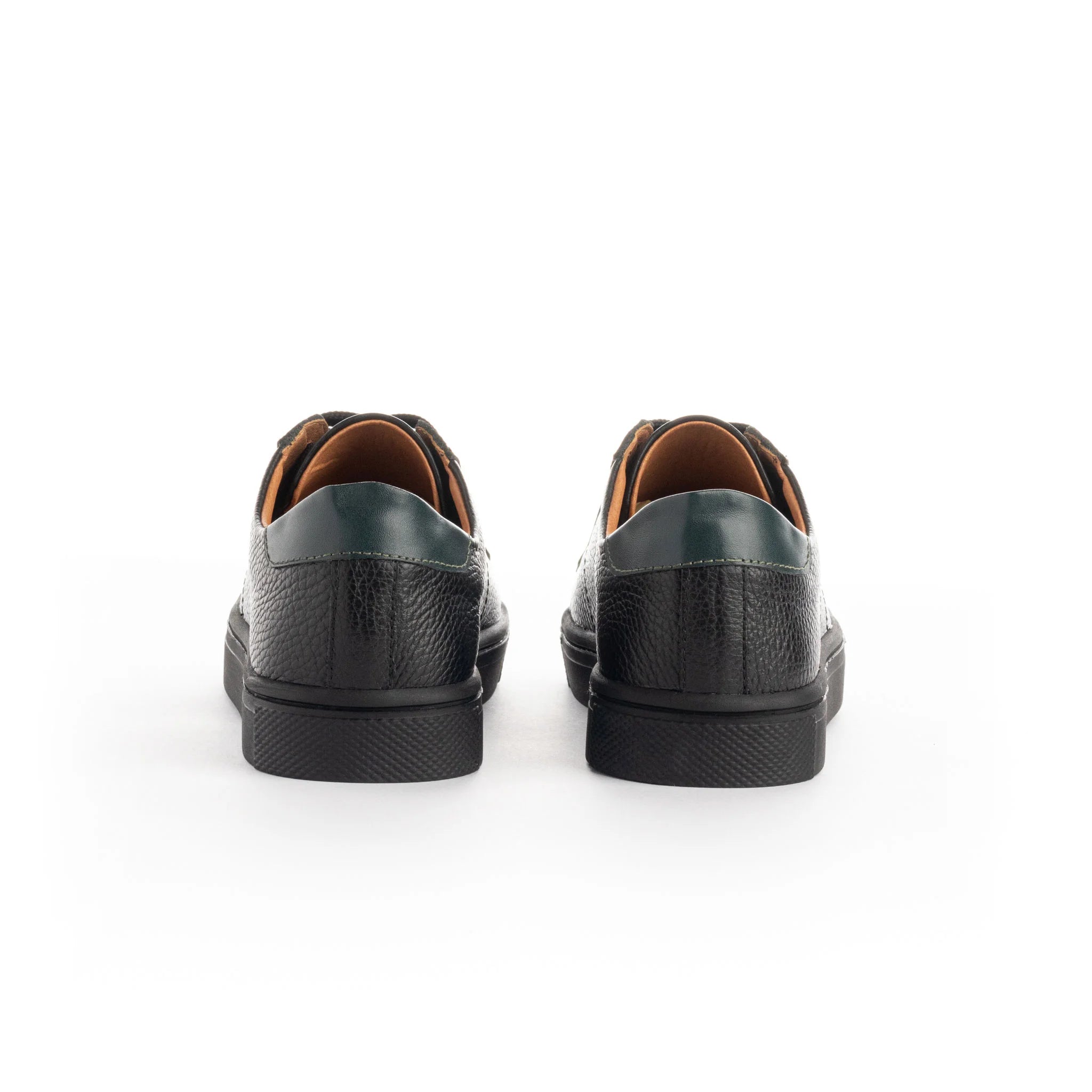 zapato cuero negro 806 talon verde