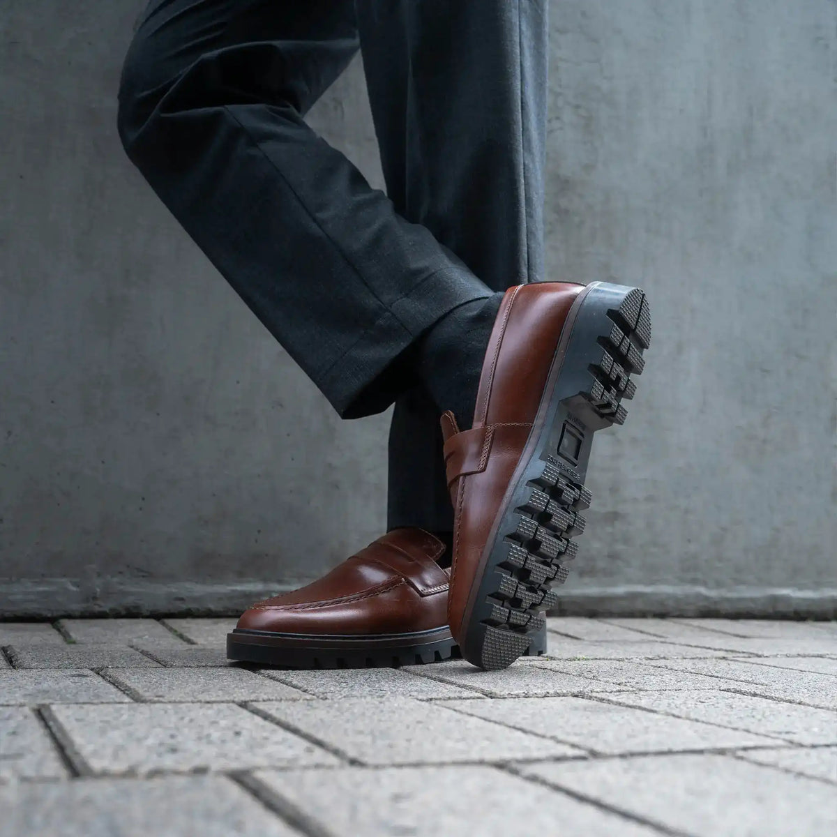 Mocasín Jasper Coñac de Cuero para Hombre - BLACK BISON
