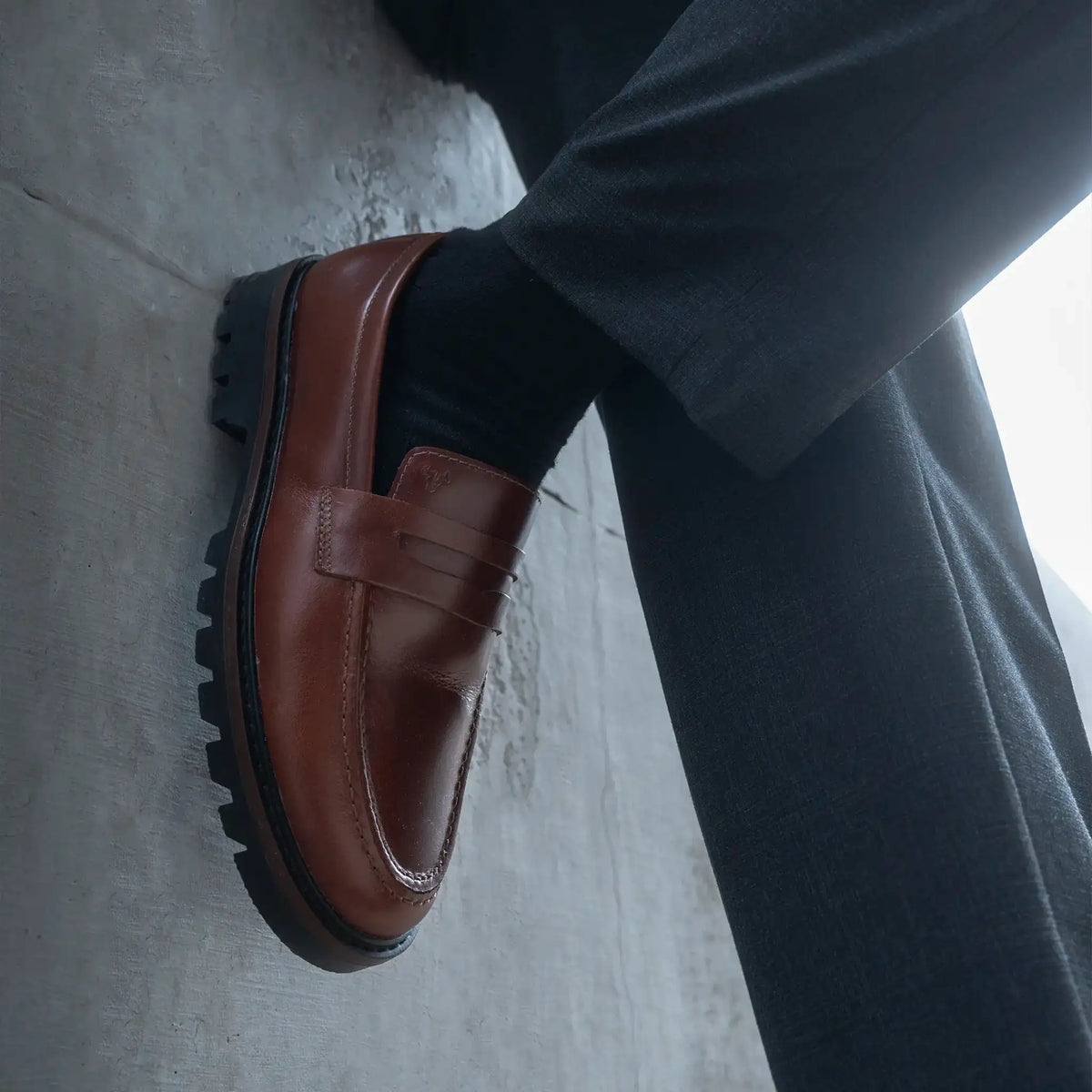 Mocasín Jasper Coñac de Cuero para Hombre - BLACK BISON