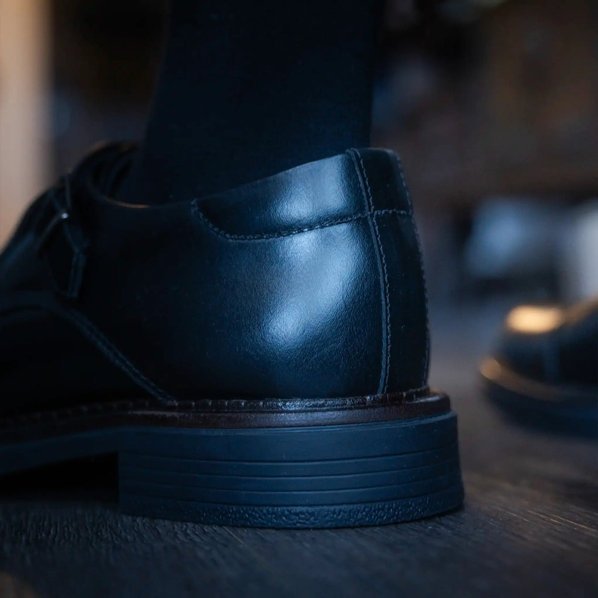 Zapato Moretti Negro de Cuero para Hombre - BLACK BISON