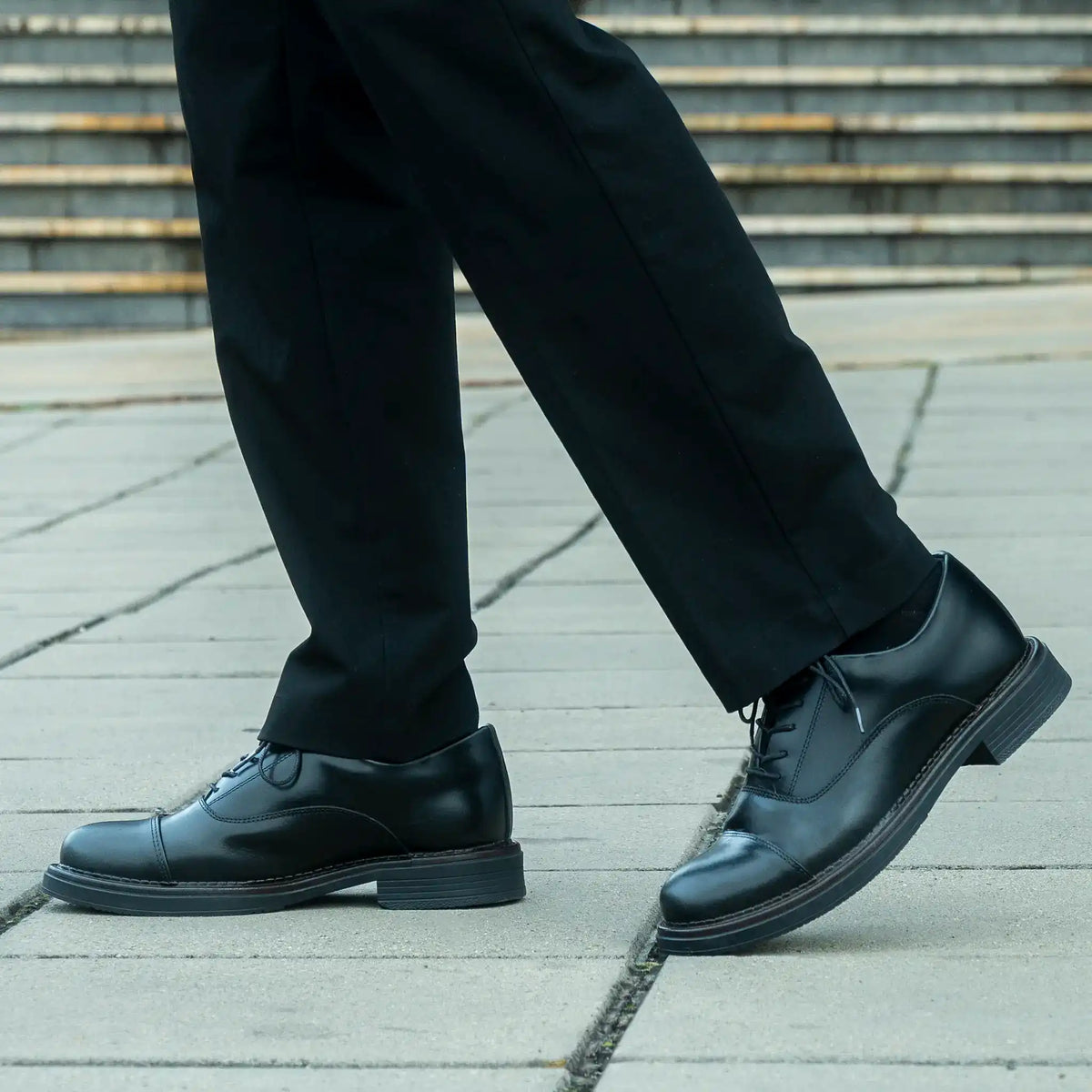 Zapato Velmont Negro de Cuero para Hombre - BLACK BISON