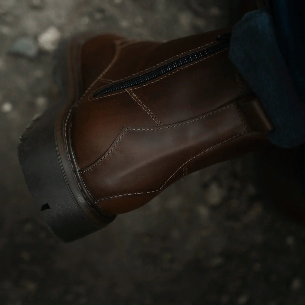 Bota Hunter Café de Cuero para Hombre - BLACK BISON