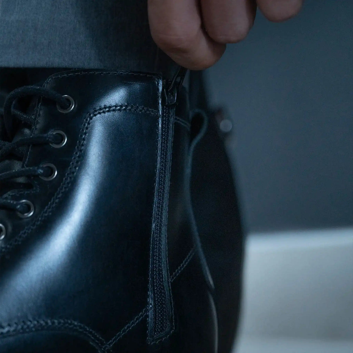 Bota Preston Negra de Cuero para Hombre - BLACK BISON