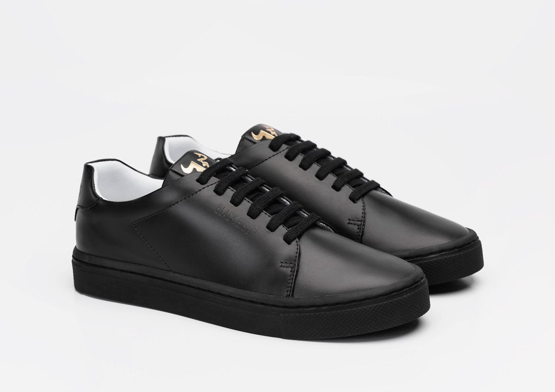 Sneakers black bison negro diagonal punta