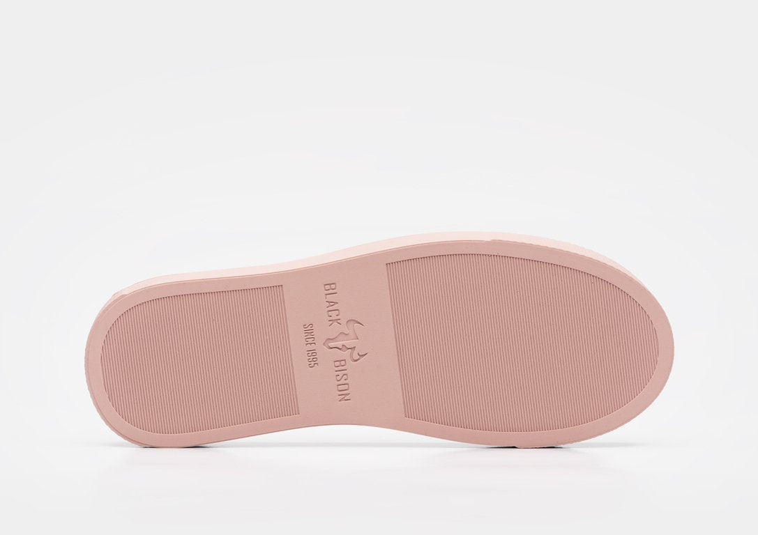 Sneakers black bison rosado lateral suela