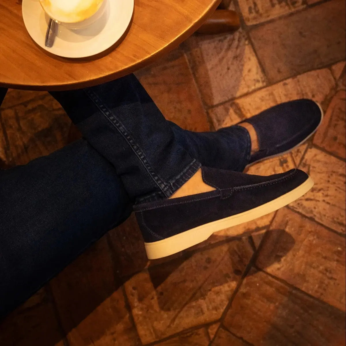 Mocasines de cuero para hombre