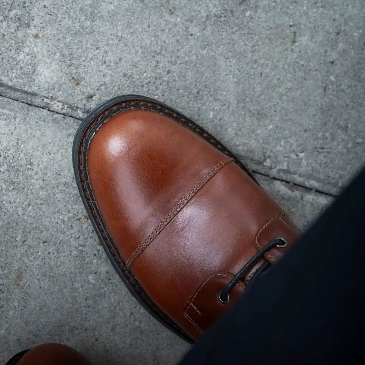 Bota Preston Coñac de Cuero para Hombre - BLACK BISON