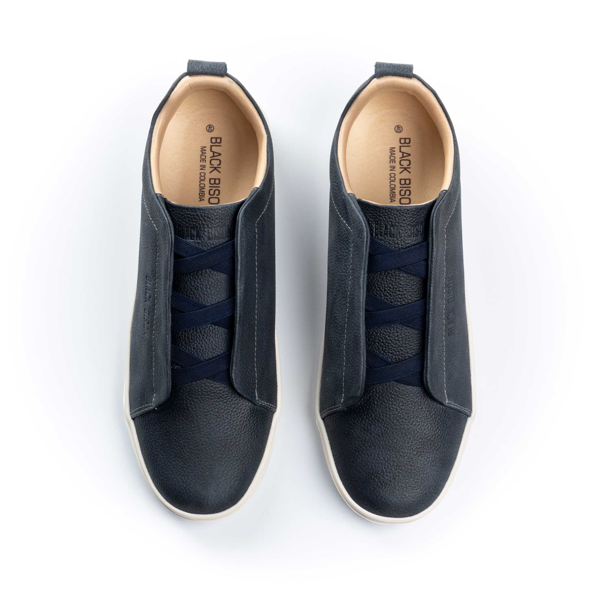 Cuero Nobuck Azul Claro