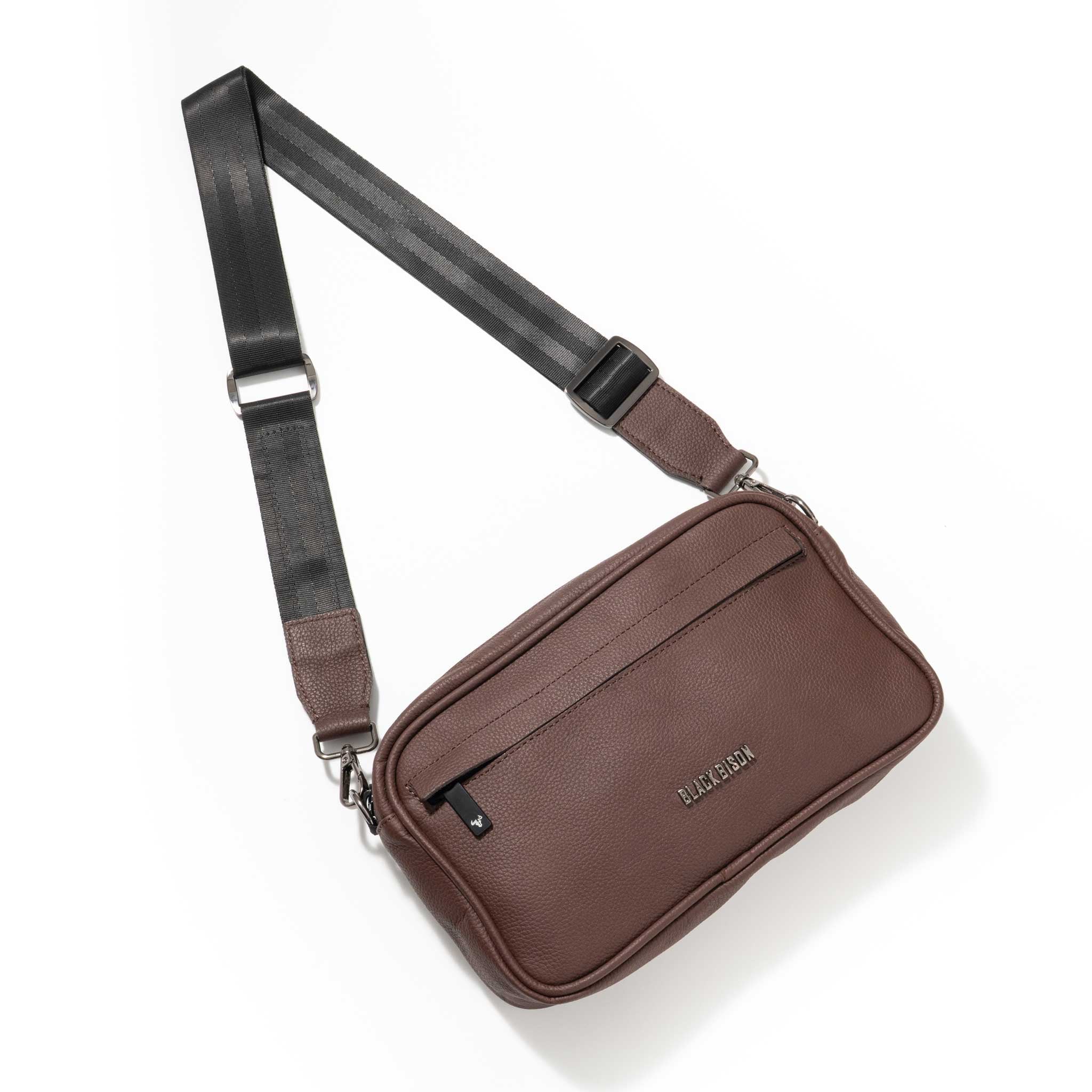Bolso Manos Libres Neo en Cuero Coñac