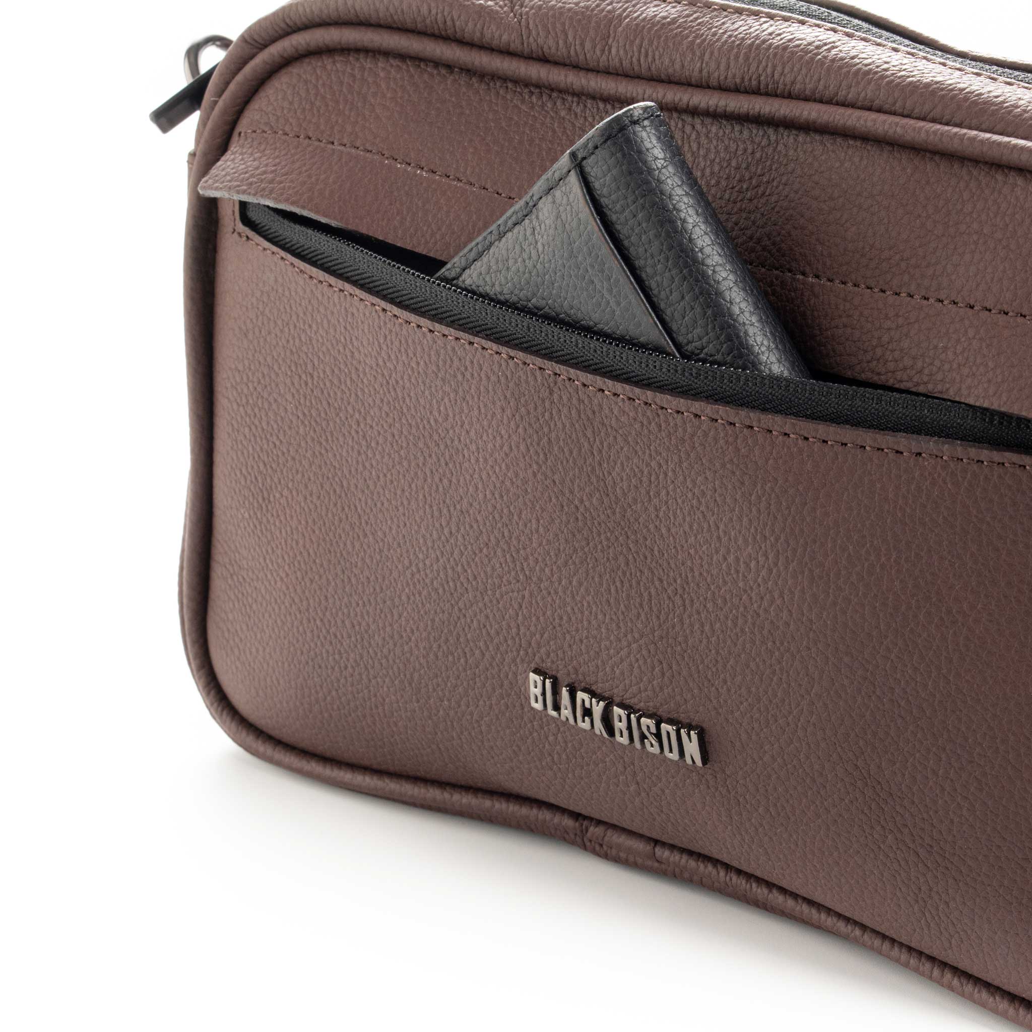 Bolso Manos Libres Neo en Cuero Coñac
