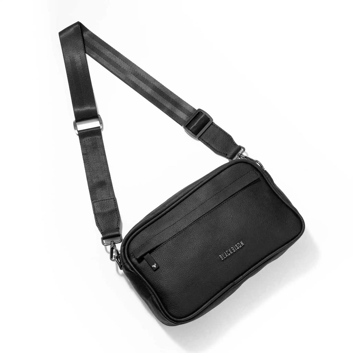 Bolso Manos Libres Neo en Cuero Negro - BLACK BISON