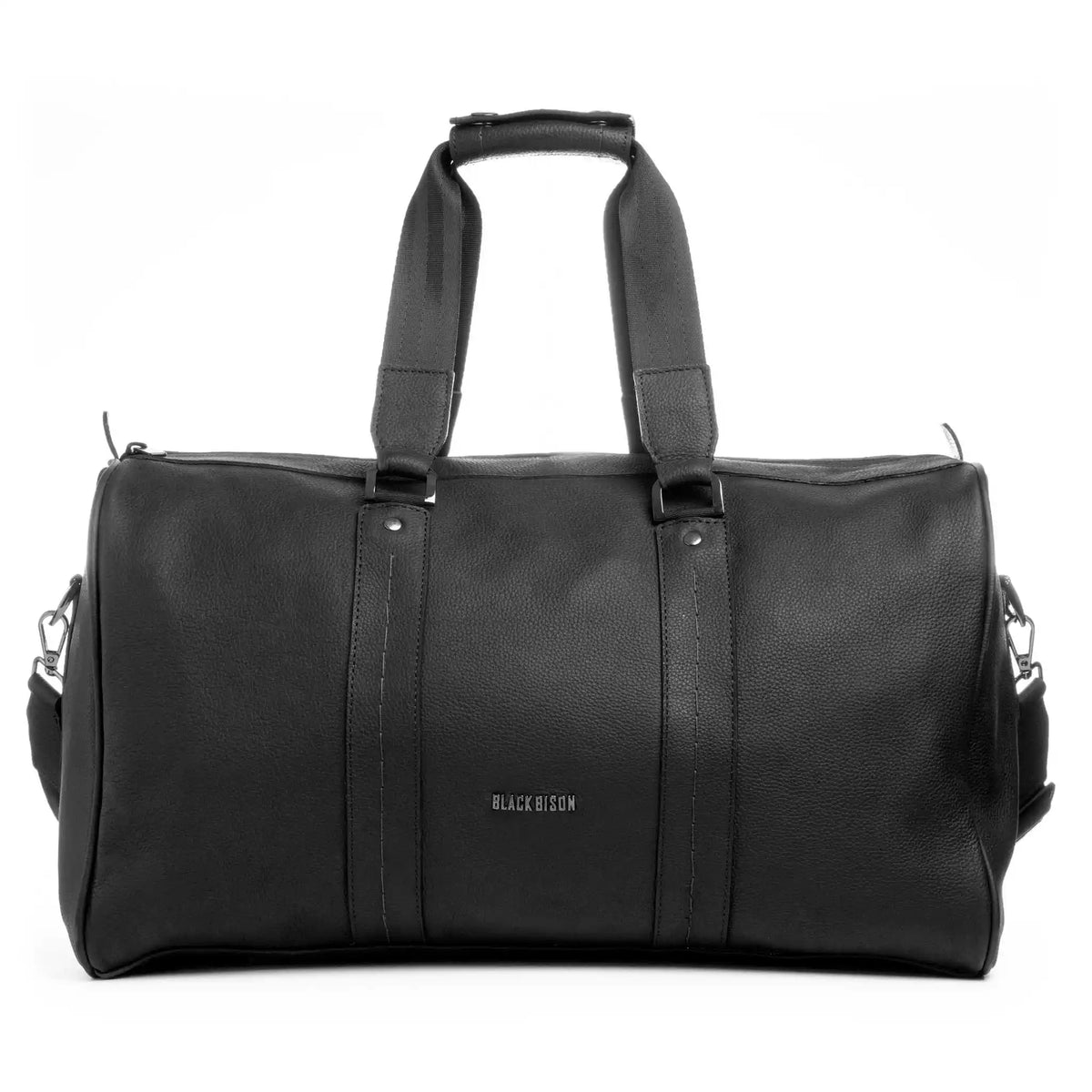 Bolso de Viaje Atlas Negro en Cuero para Hombre parte delantera o frente