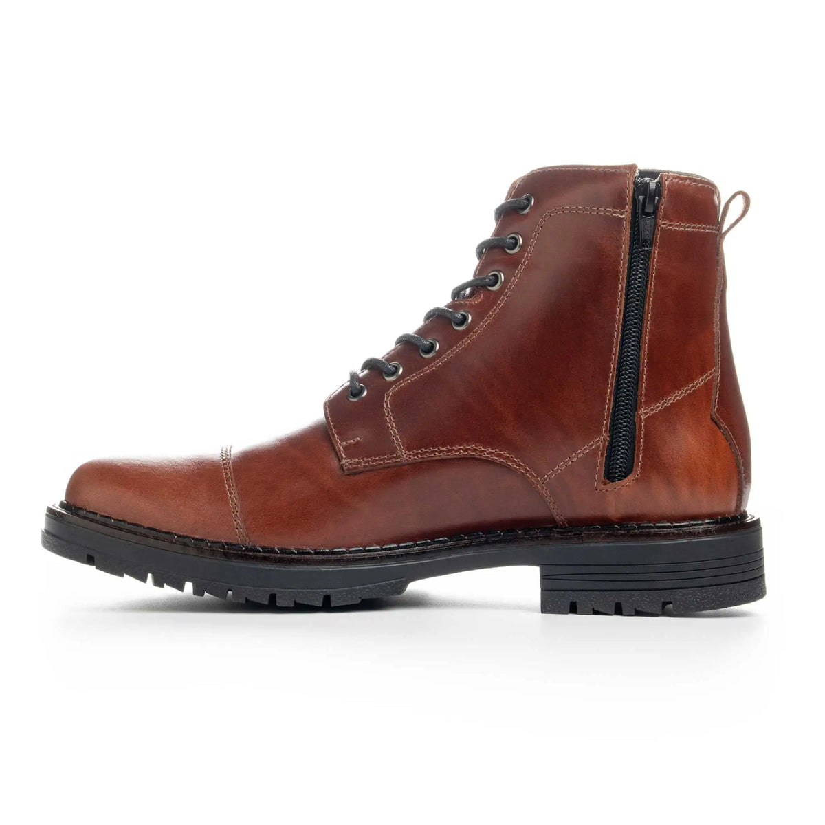 Bota Preston Coñac de Cuero para Hombre - BLACK BISON