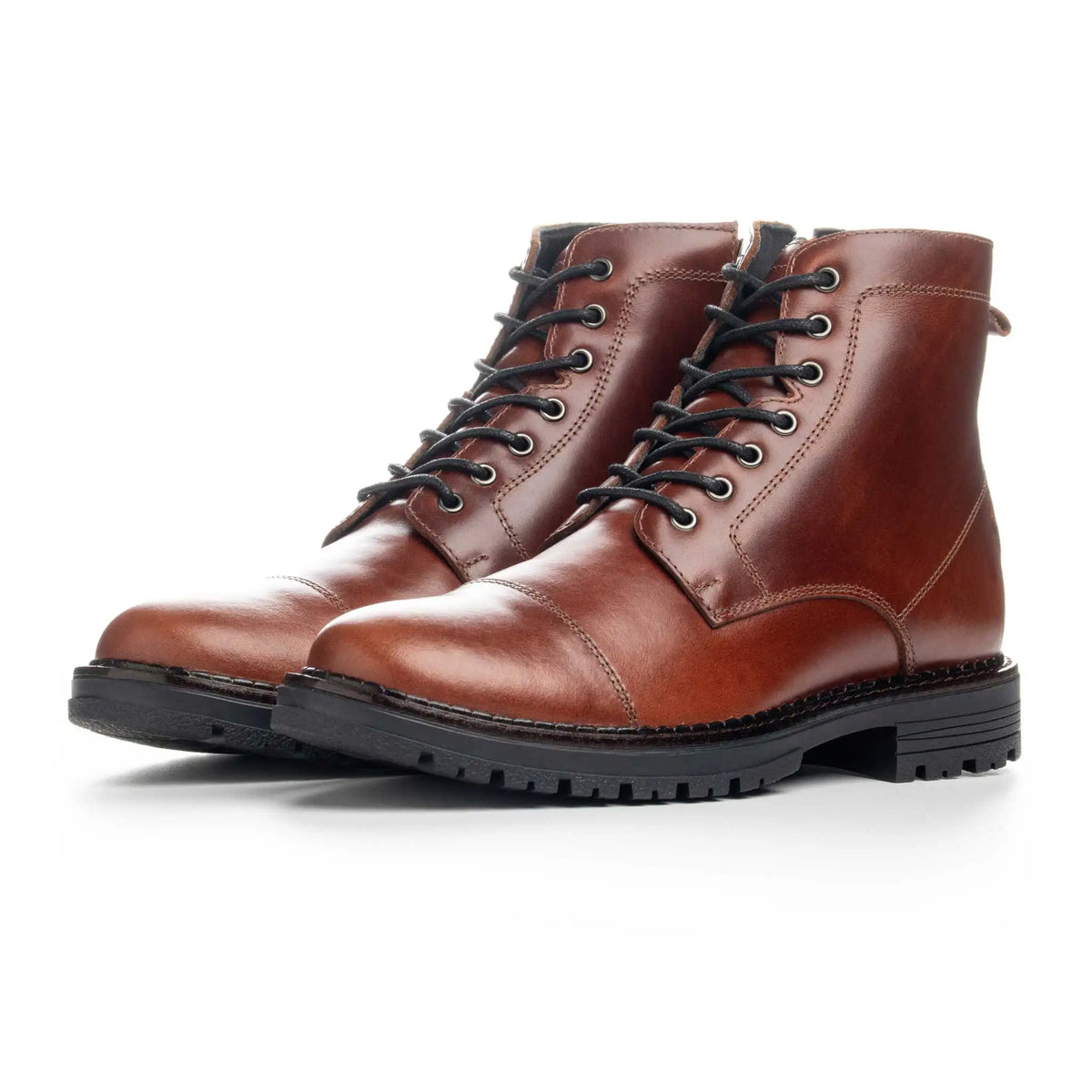 Bota Preston Coñac de Cuero para Hombre - BLACK BISON