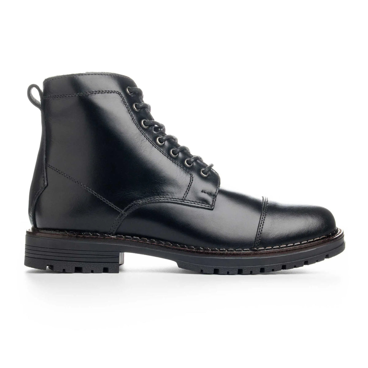 Bota Preston Negra de Cuero para Hombre - BLACK BISON