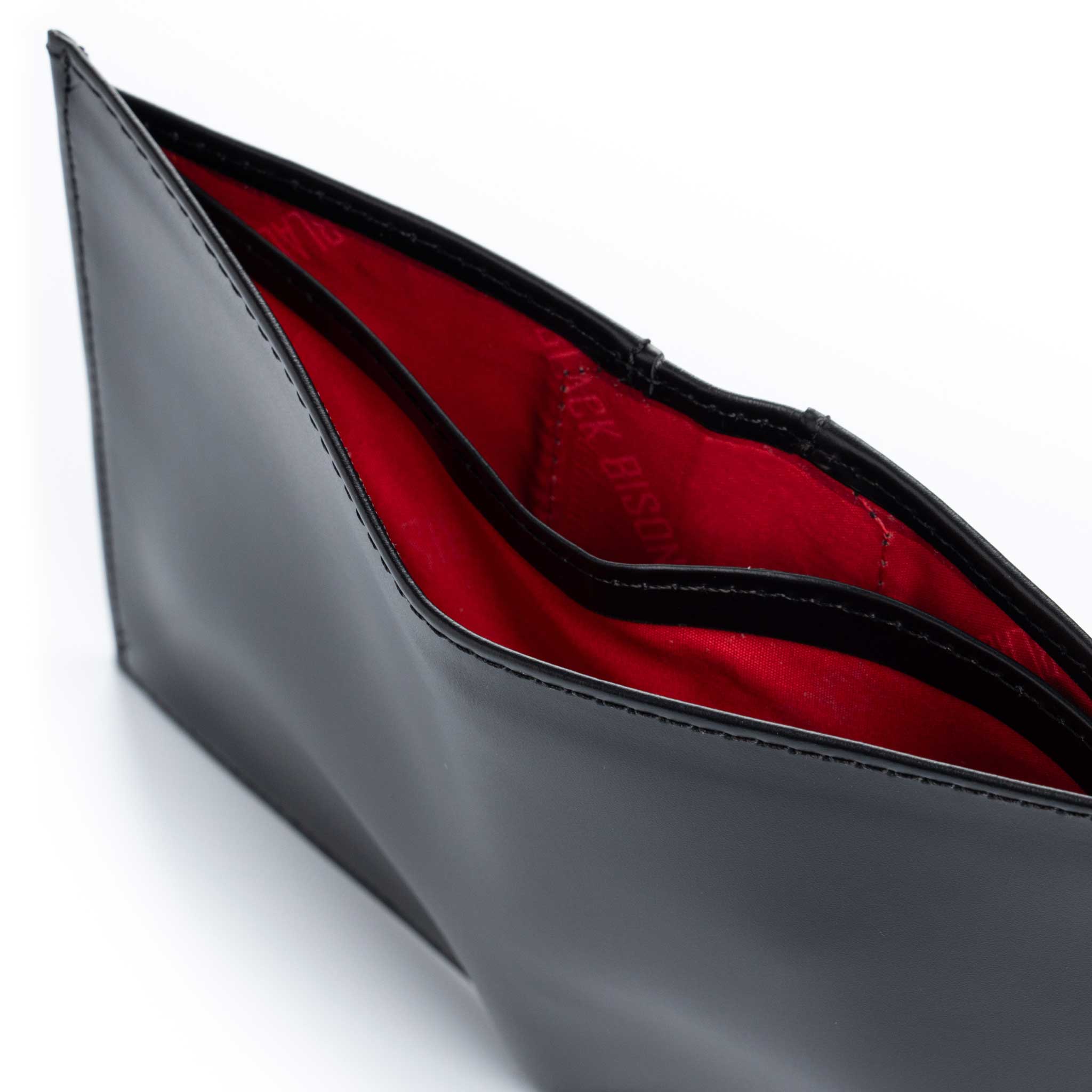 Billetera Vertical en Cuero Negra para Hombre