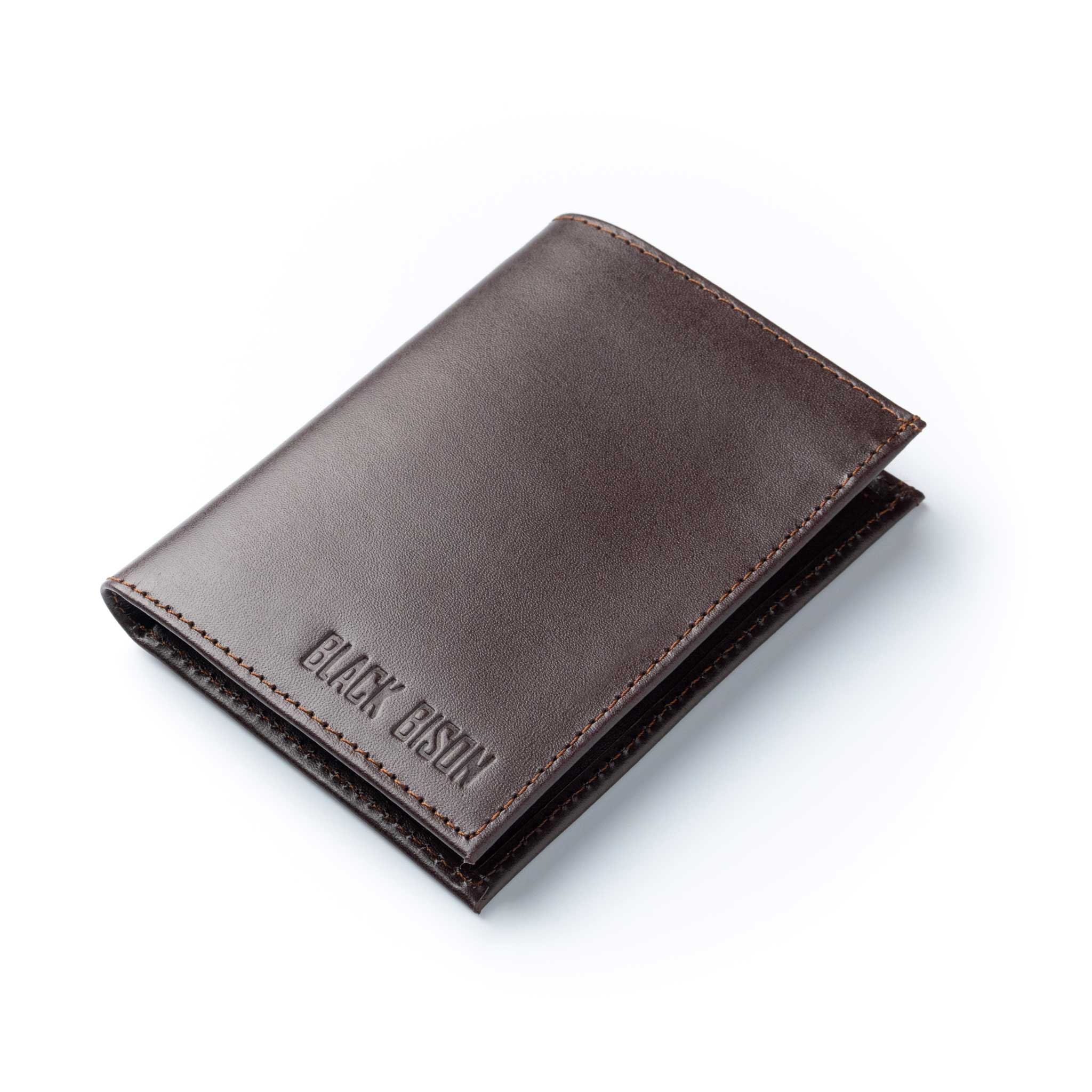 Billetera Vertical en Cuero café para Hombre