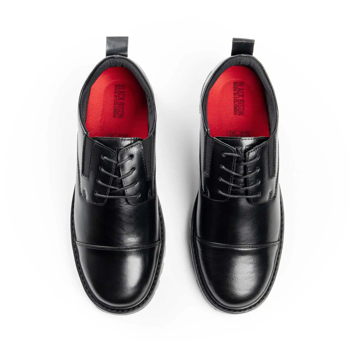 Zapato Monroe Negro de Cuero para Hombre - BLACK BISON