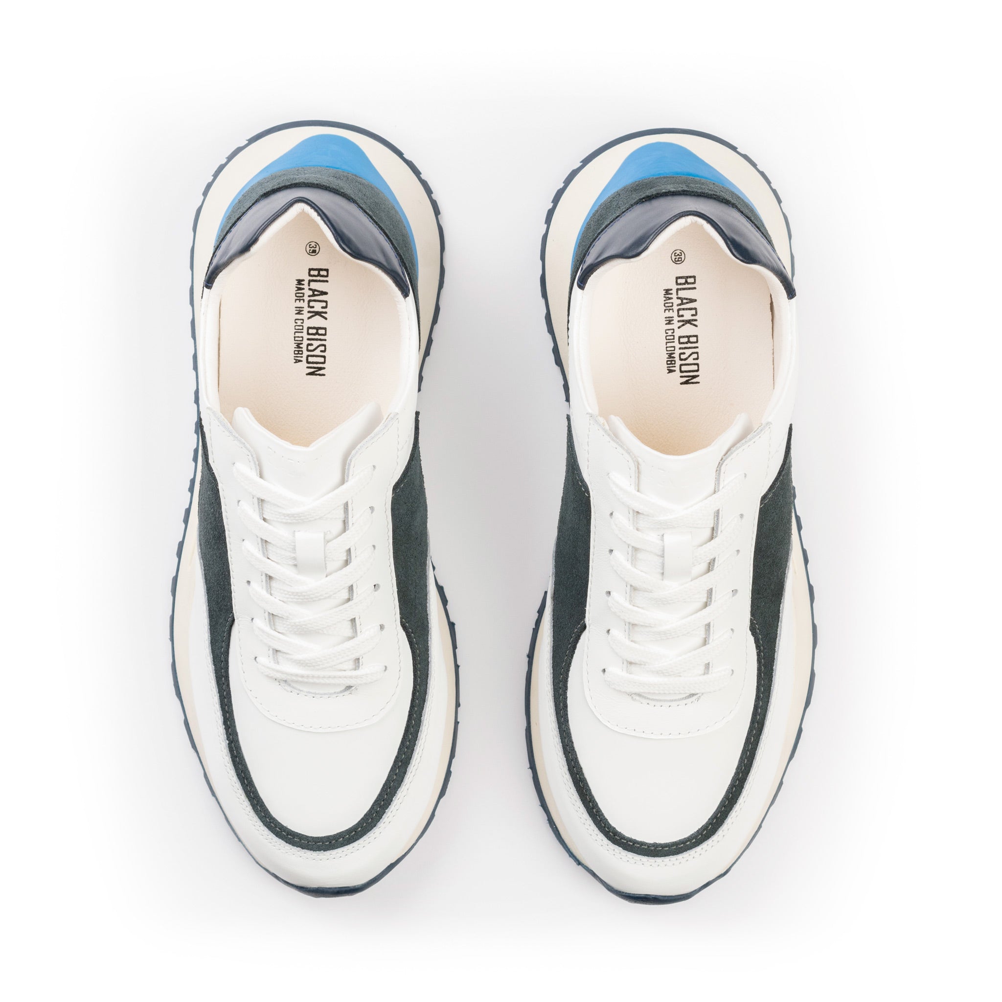 Ferragamo Blanco, Gris y Azul - BLACK BISON