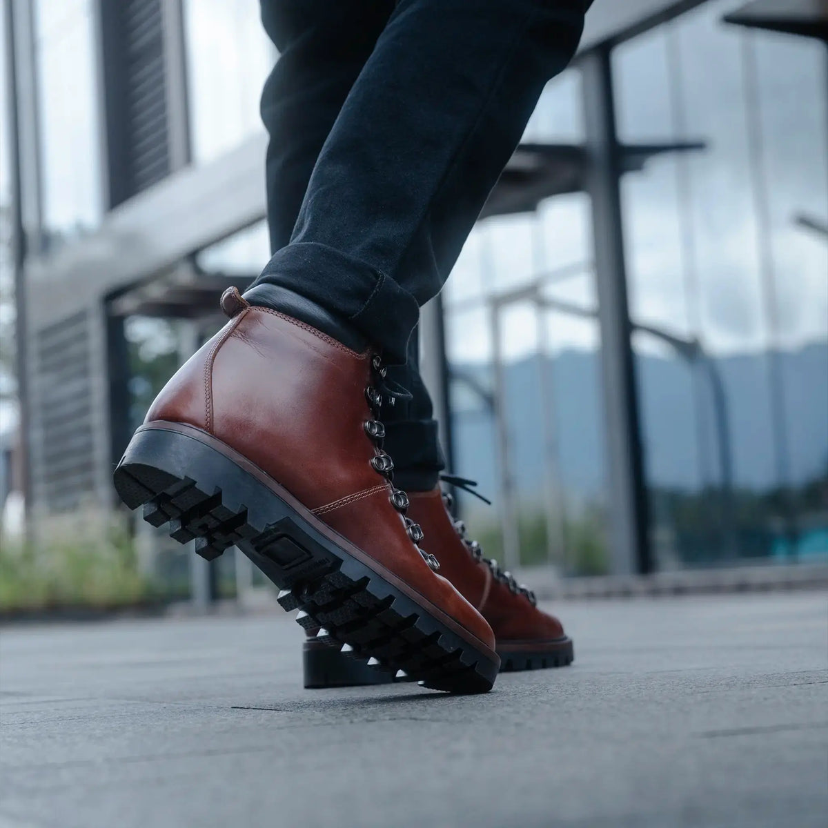 Bota Denver Coñac de Cuero para Hombre - BLACK BISON