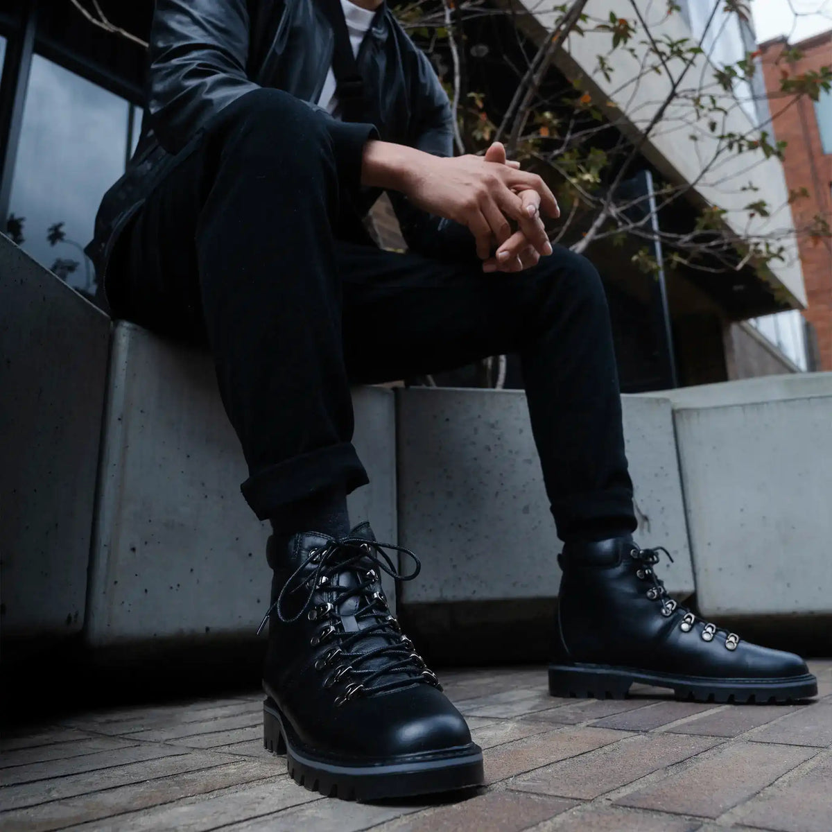 Bota Denver Negra de Cuero para Hombre - BLACK BISON